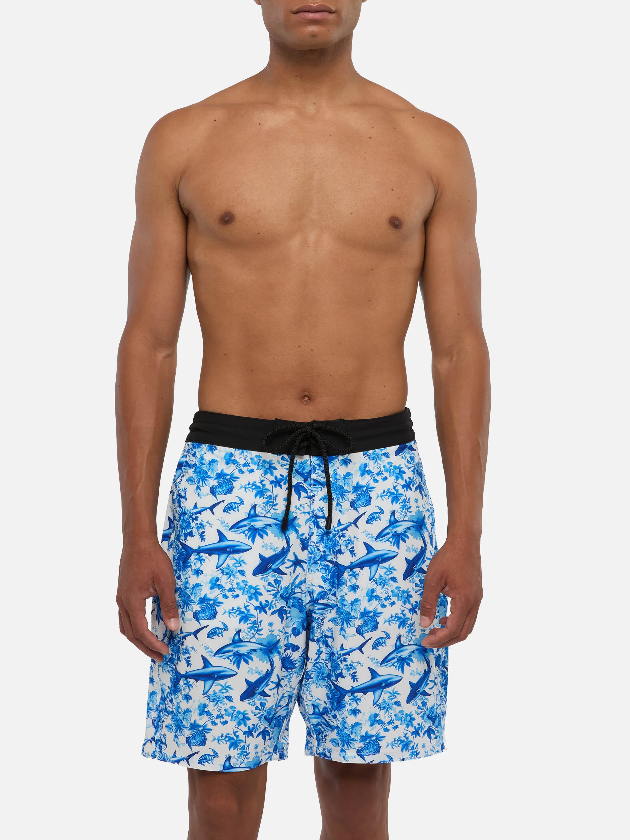 Comfort Surf swim shorts with sharks print | AI CO-CREATED DESIGN BY RICKDICK - POWERED BY RED-EYE - Image 3