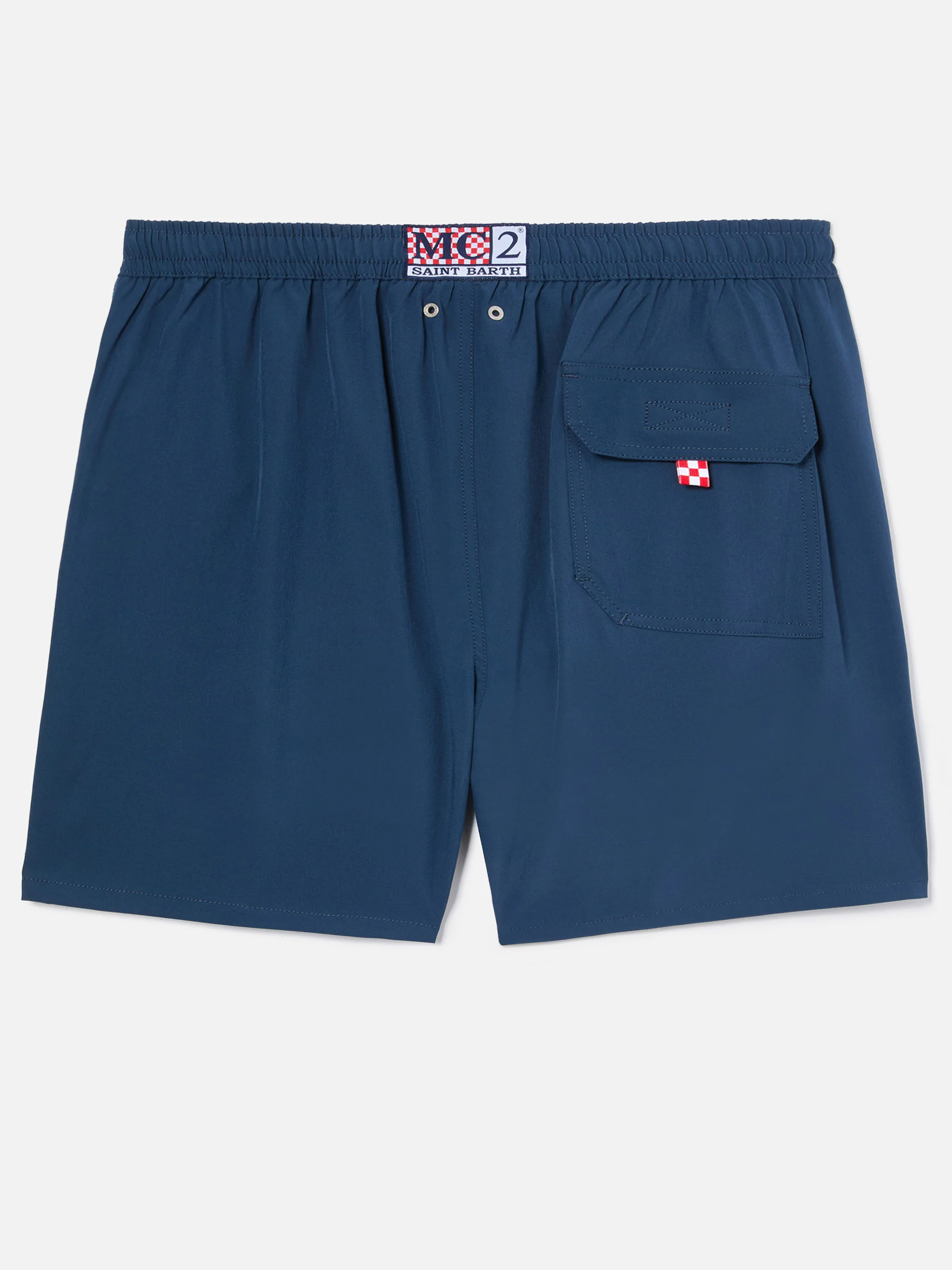 Comfort swim shorts in blue with Sapore di Mare embroidery | Special Edition - Image 2