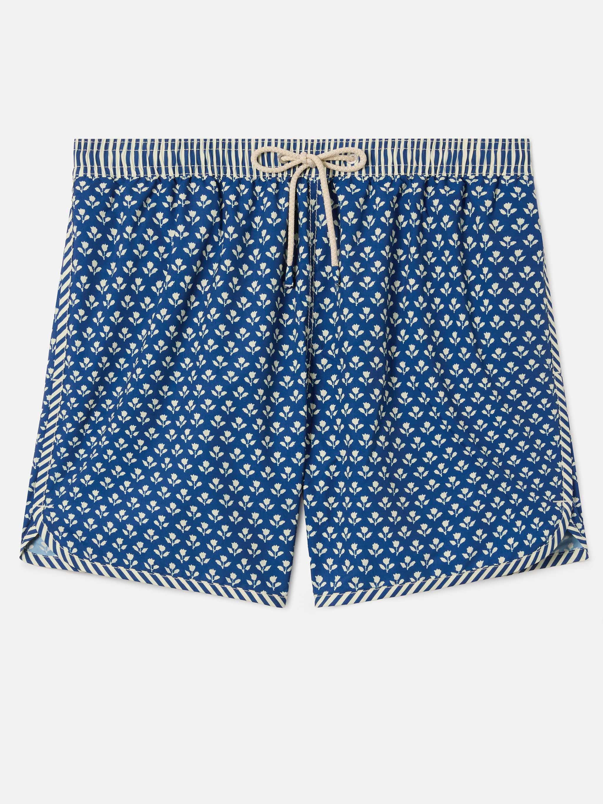 Comporta swim shorts with batik floral print - Image 2