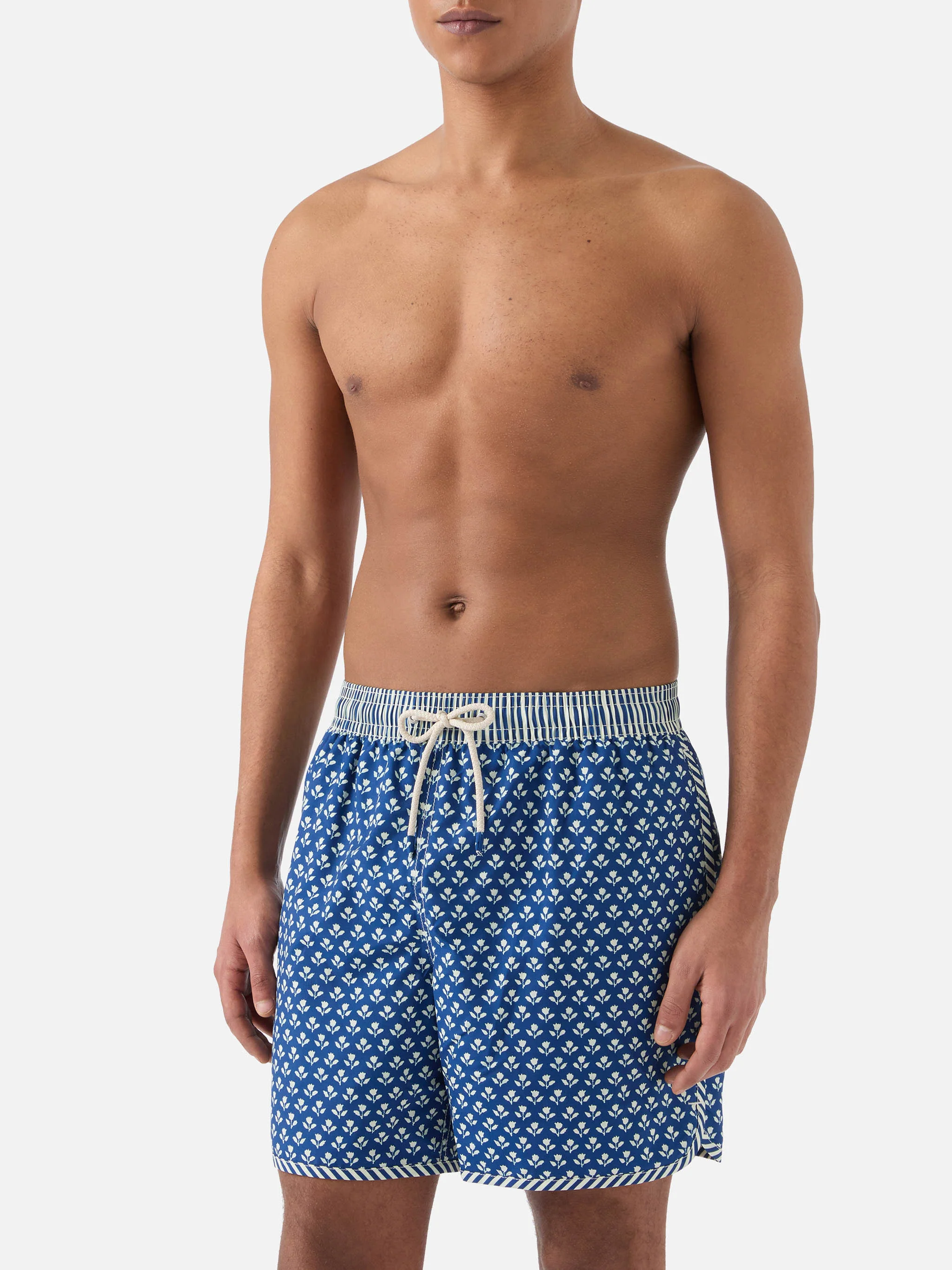 Comporta swim shorts with batik floral print - Image 3