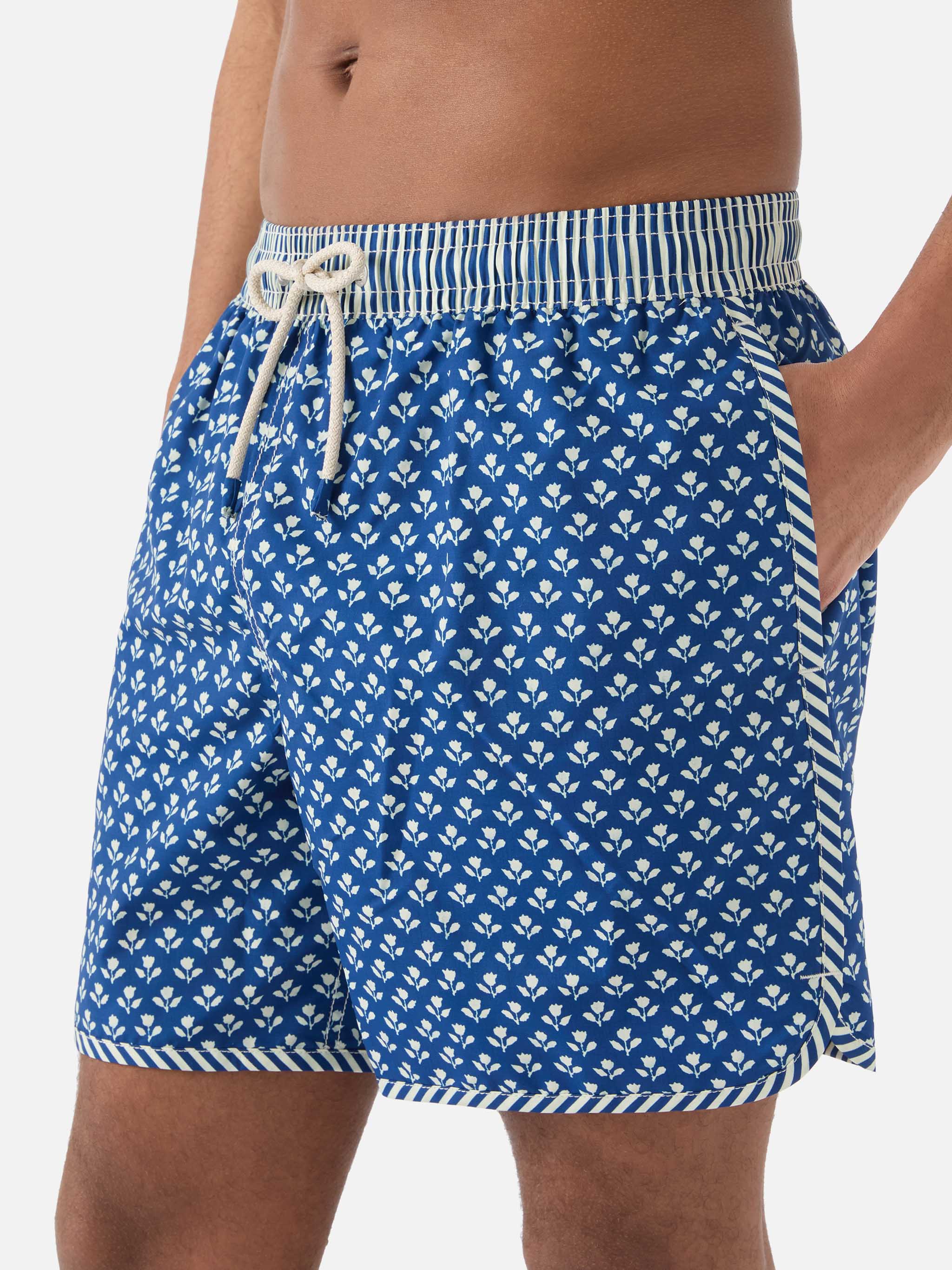 Comporta swim shorts with batik floral print - Image 4