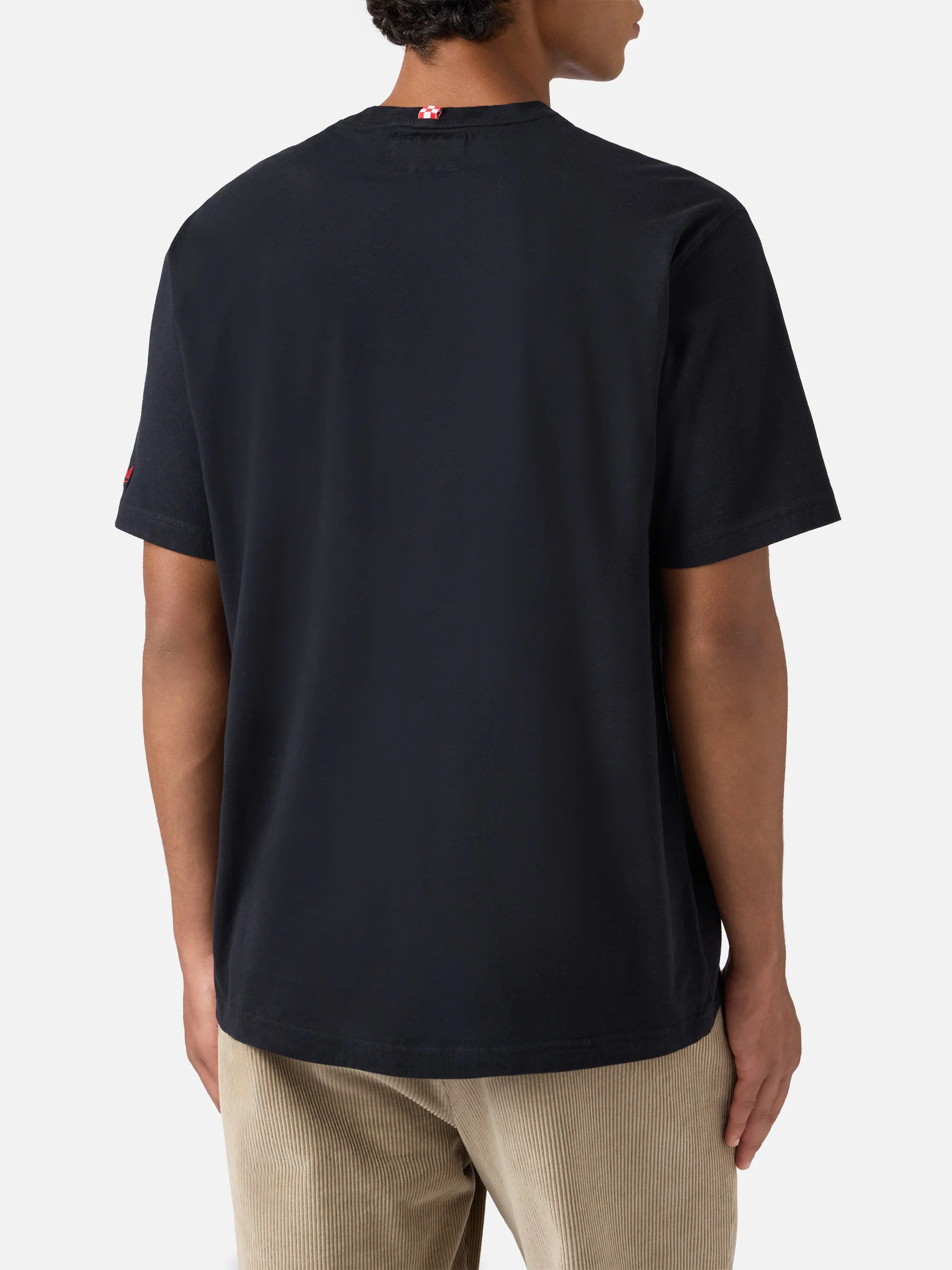 Connor cotton T-shirt in black with Panda is rare pocket embroidery - Image 3