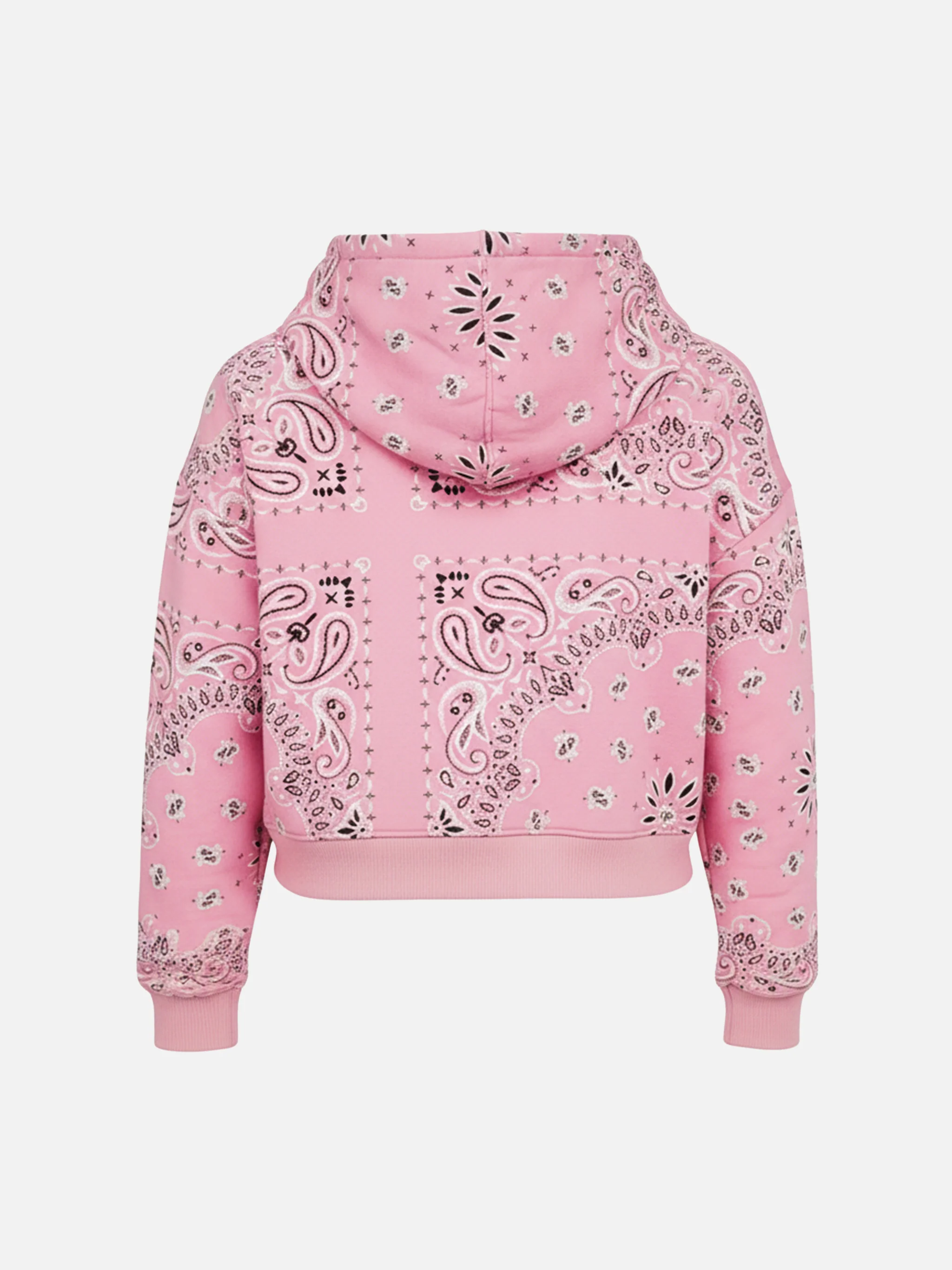 Cotton bandana hoodie Mindy Jr with Saint Barth embroidery - Image 2