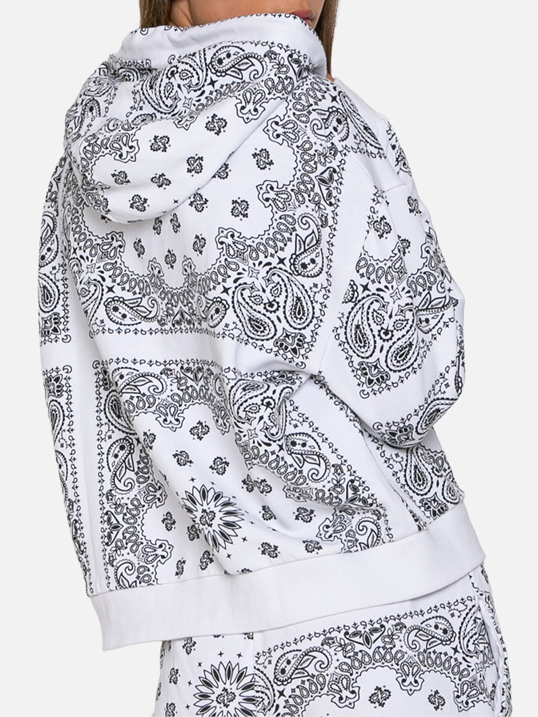 Cotton bandana hoodie with Saint Barth embroidery - Image 5