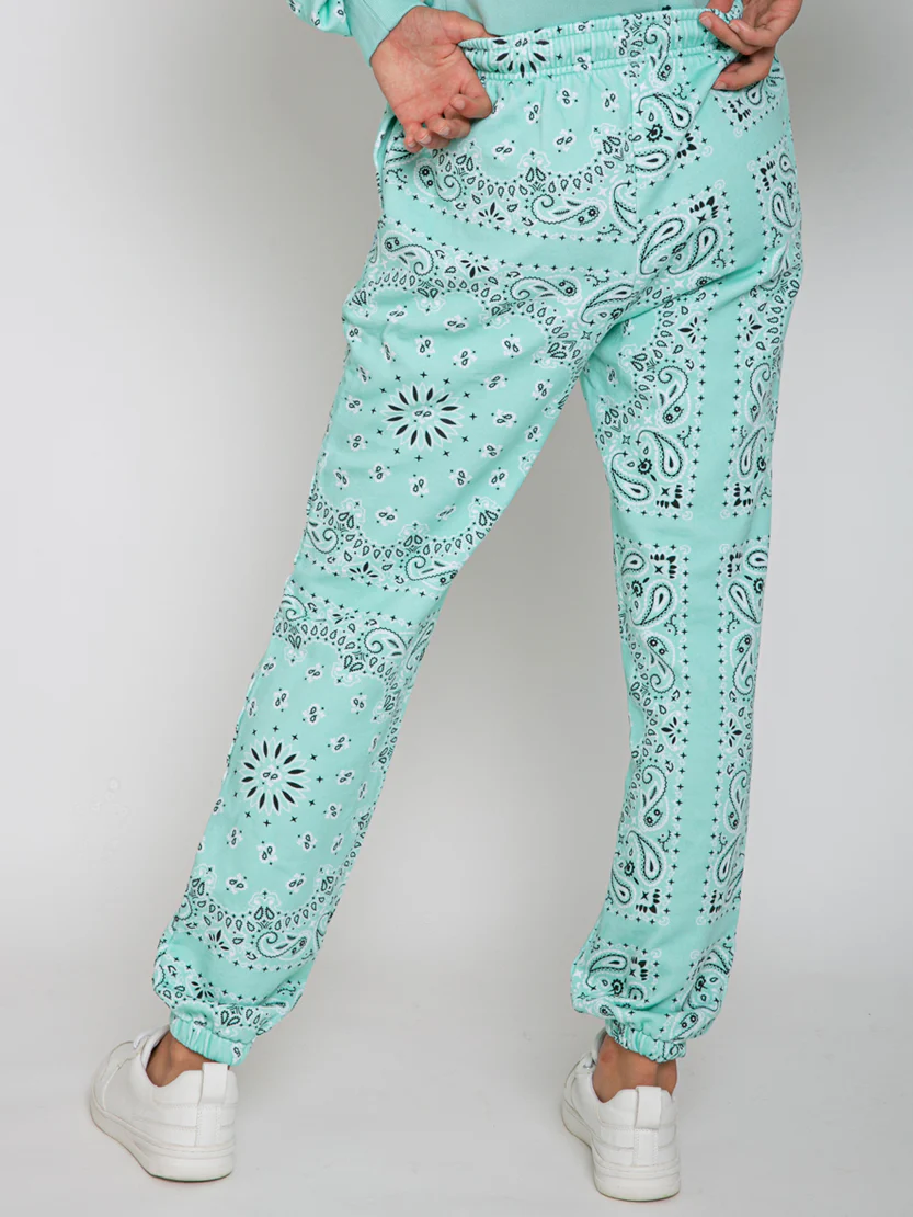 Cotton bandanna joggers with Saint Barth embroidery - Image 3