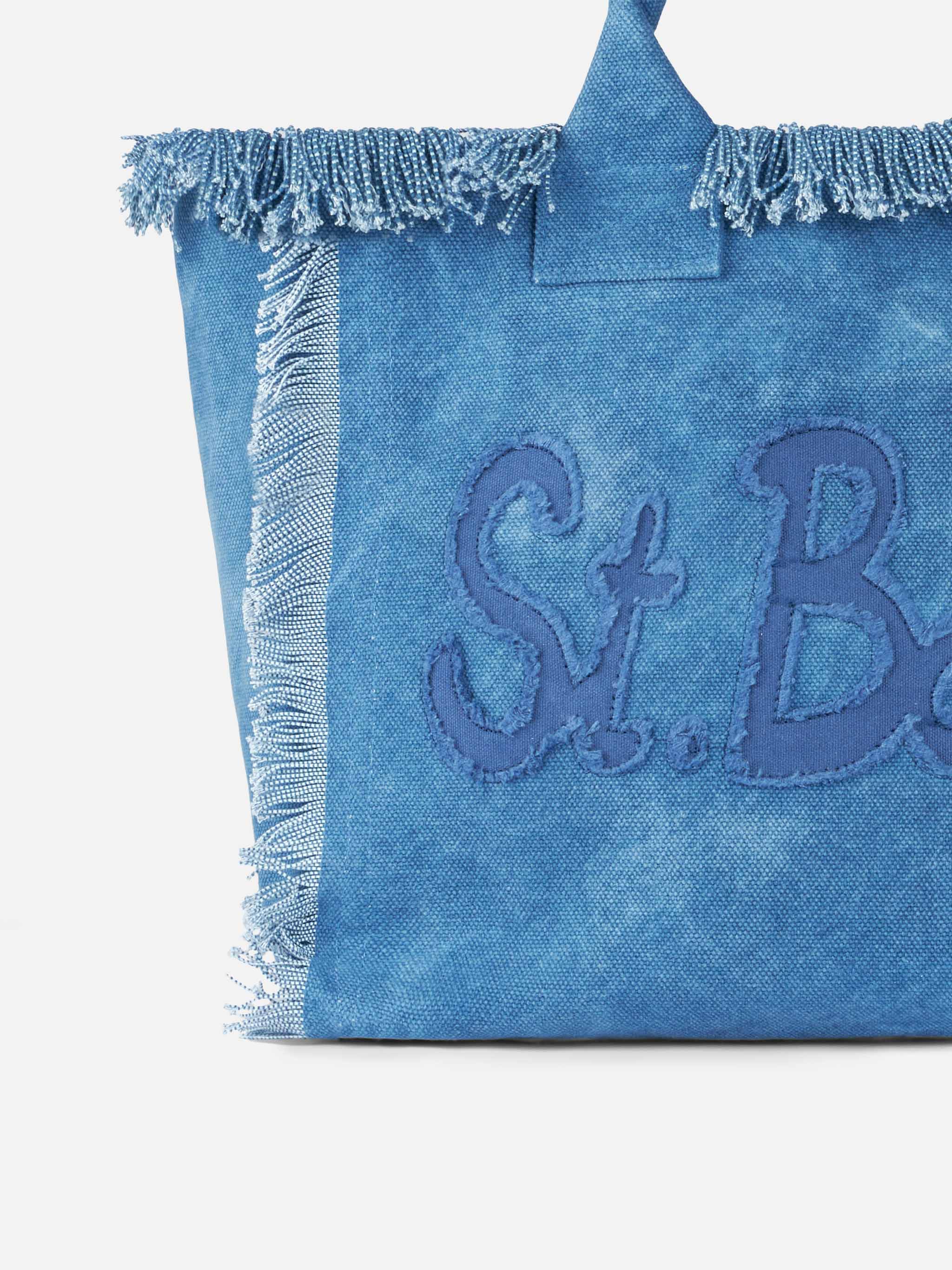 Cotton canvas Vanity tote bag with St. Barth patch logo - Image 4
