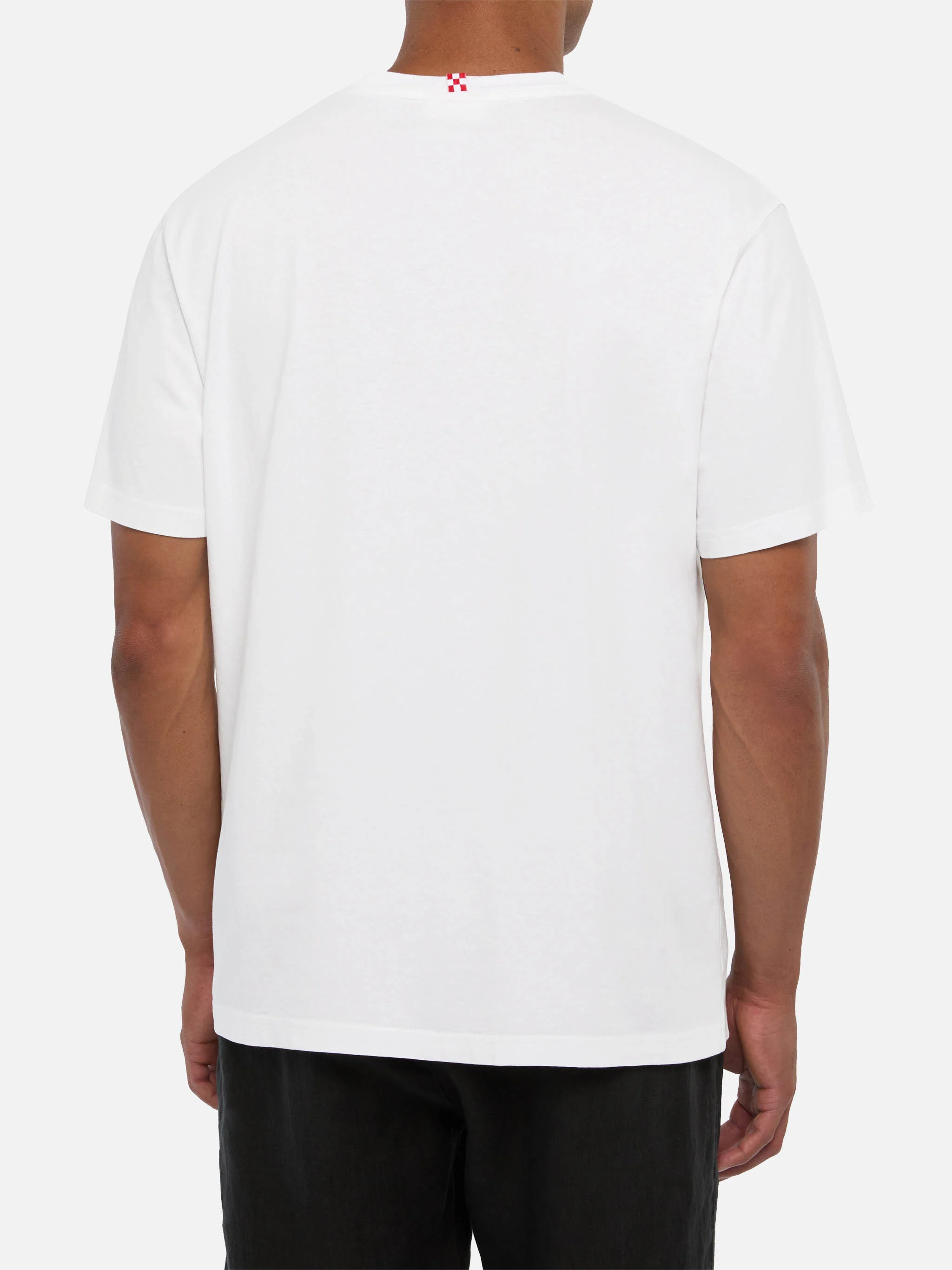 Cotton jersey t-shirt Portofino with St. Barth habituè embroidery - Image 4