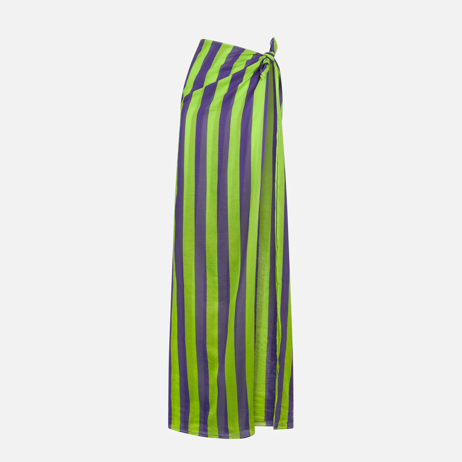 Cotton pareo with striped print - Image 4