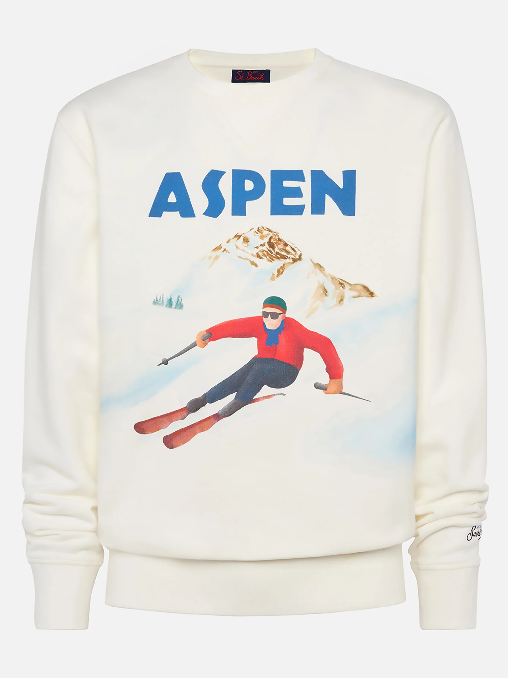 Cotton fleece sweatshirt Soho with Aspen postcard print - Image 4