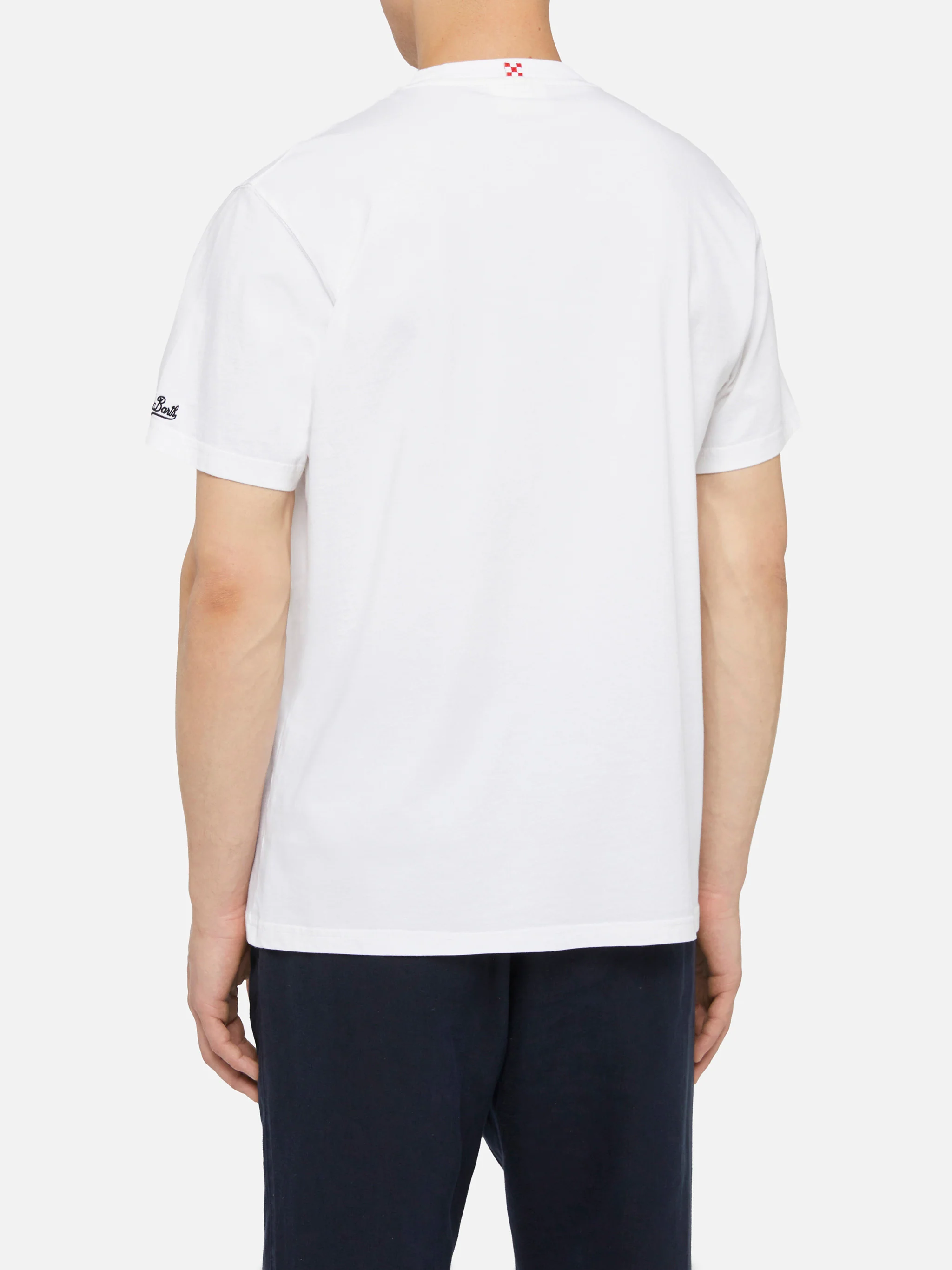 Cotton t-shirt Austin with embroidery and watch print - Image 4