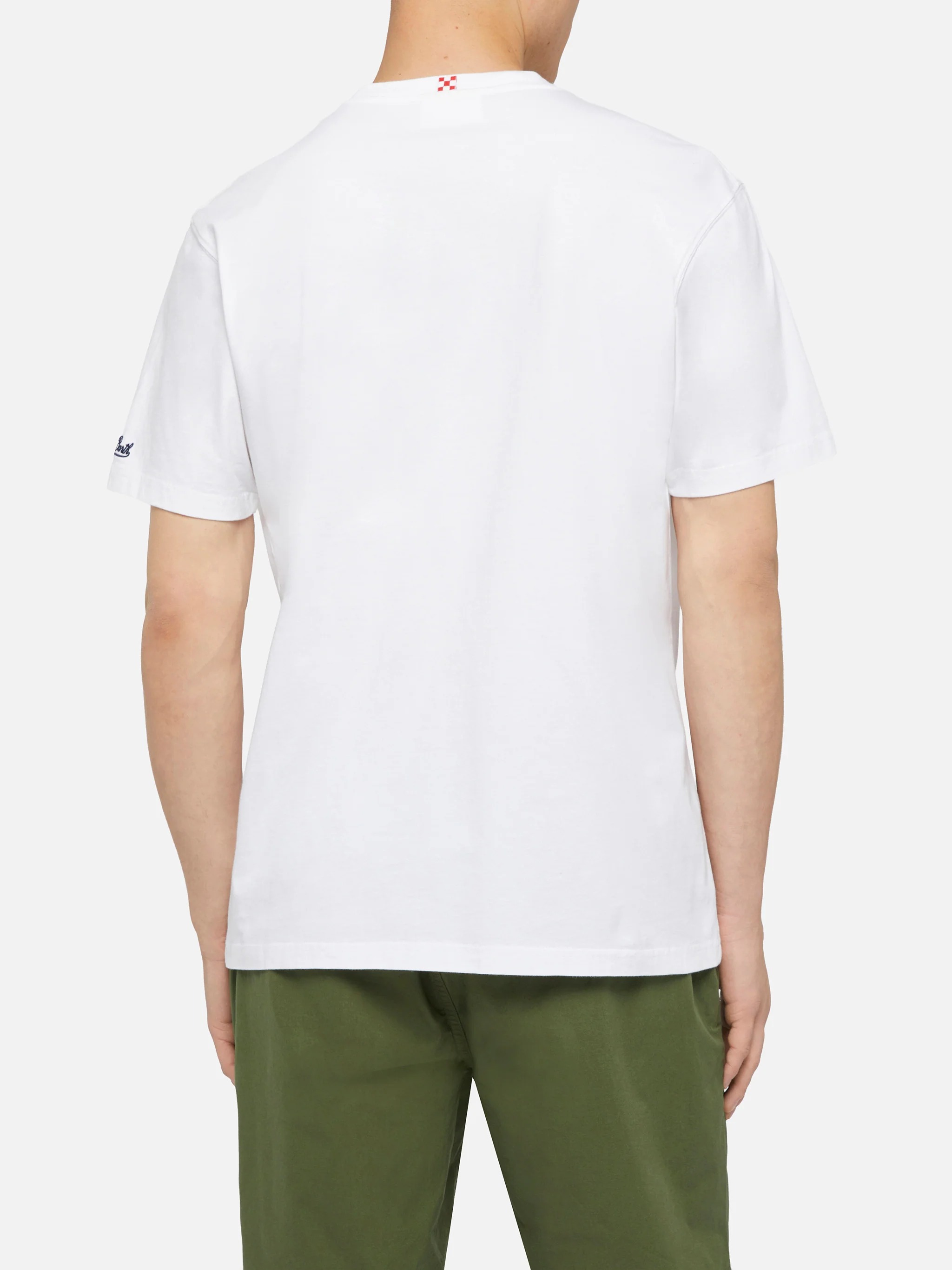 Cotton t-shirt Austin with embroidery and watch print - Image 4