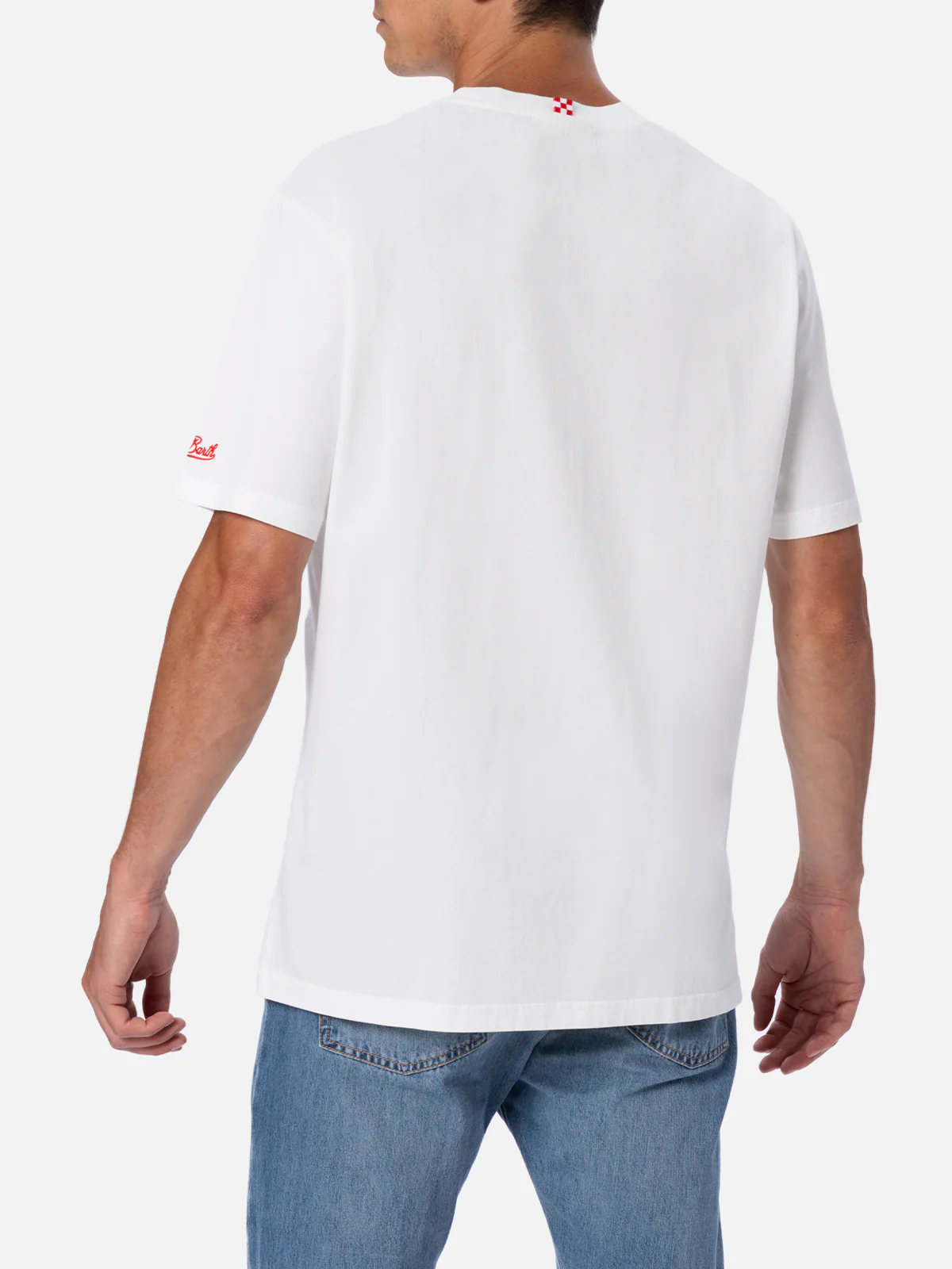 Cotton t-shirt Austin with embroidery and watch print - Image 4