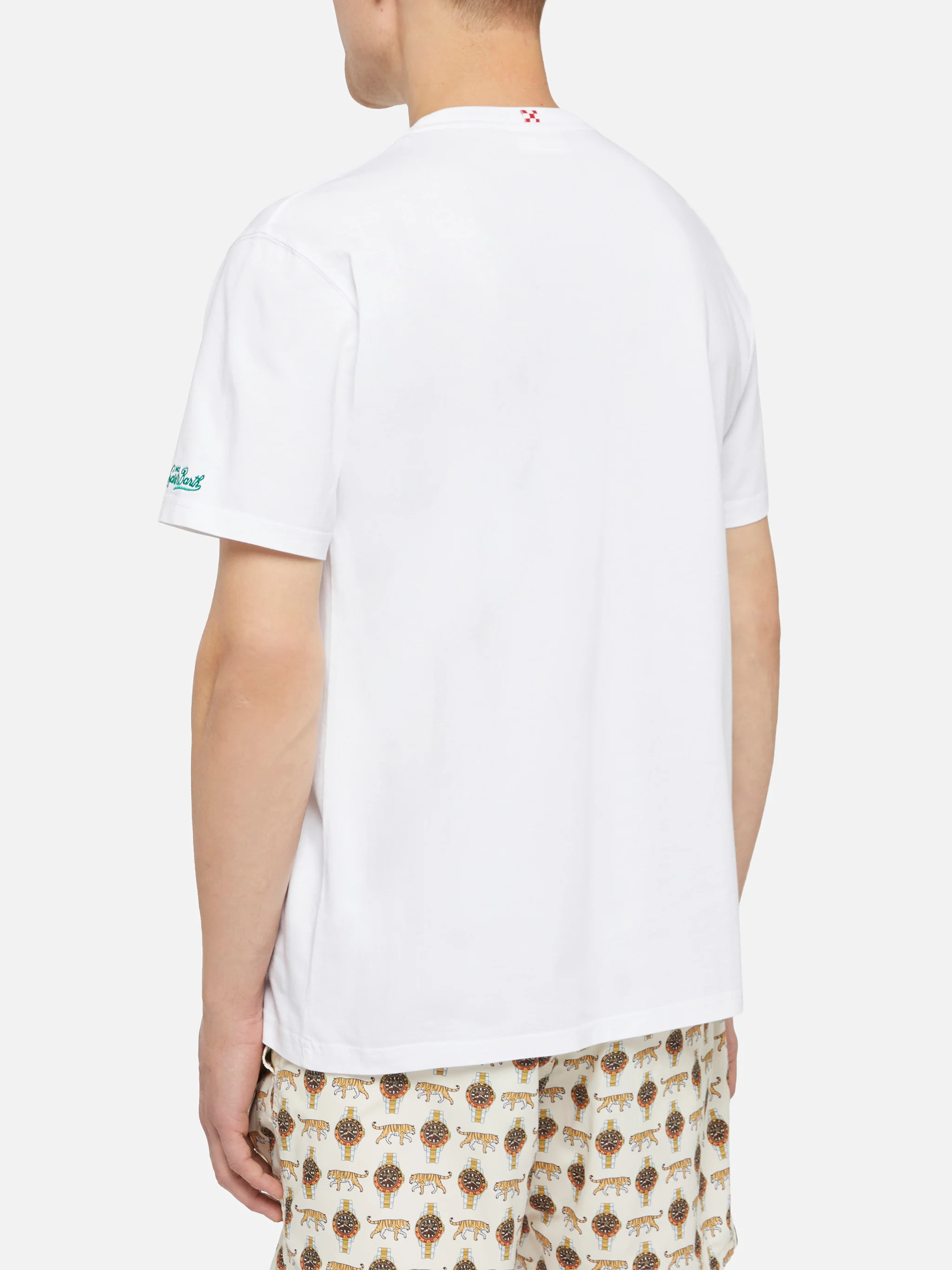 Cotton t-shirt Austin with embroidery and watch print - Image 4