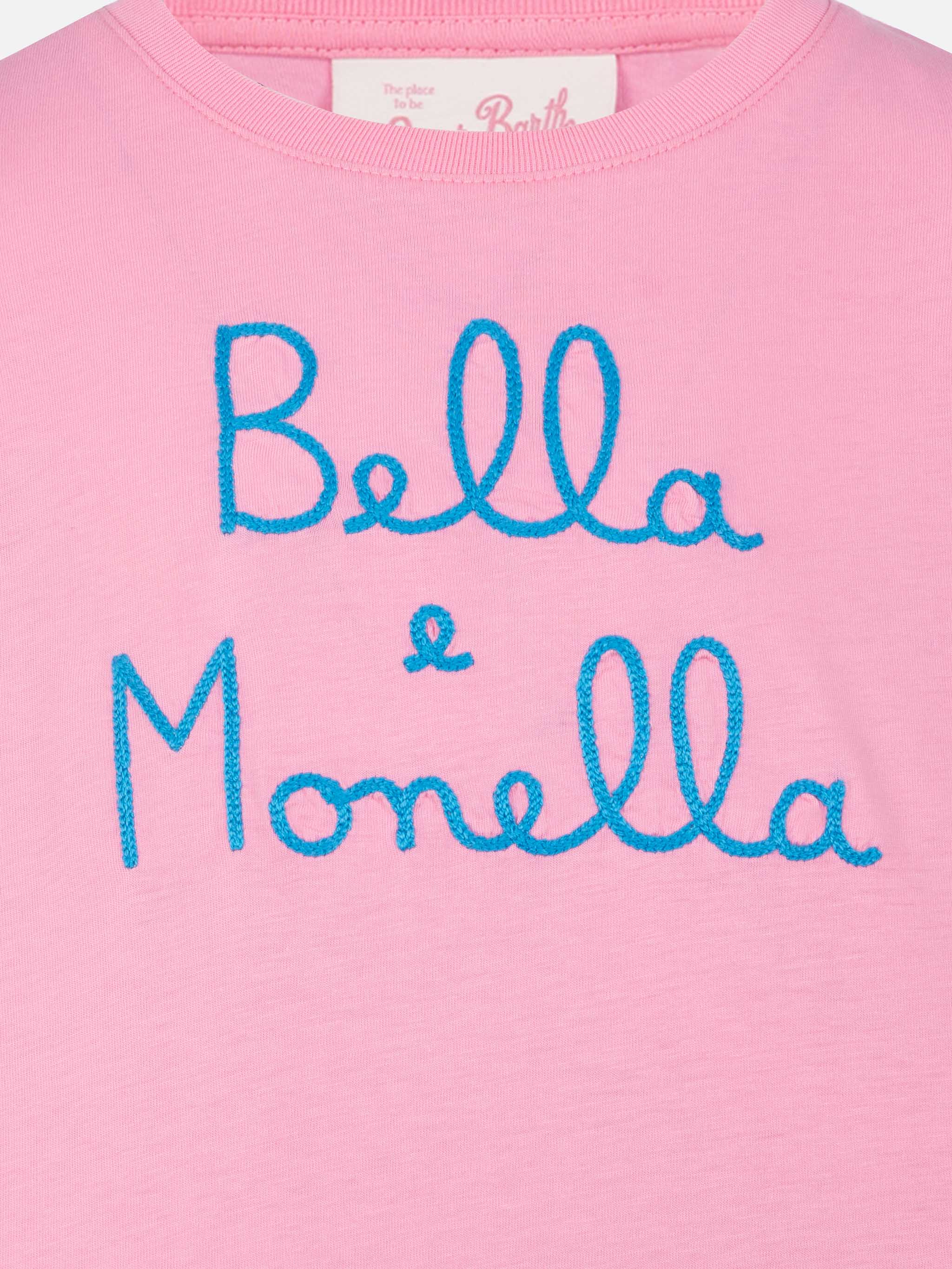 Cotton t-shirt Baby with flounce and Bella e Monella embroidery - Image 3