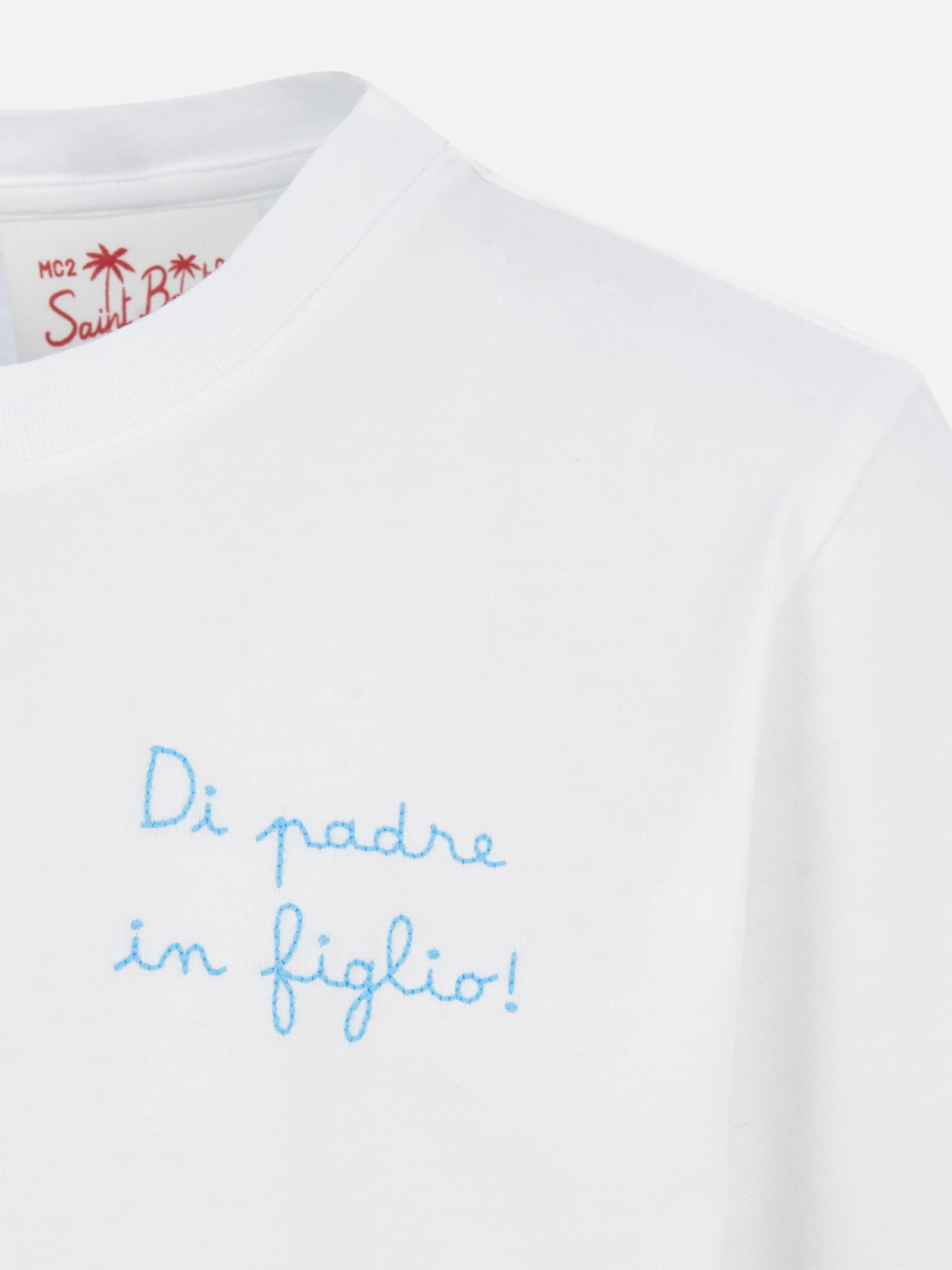 Cotton t-shirt with Di Padre in Figlio embroidery | SS LAZIO SPECIAL EDITION - Image 2