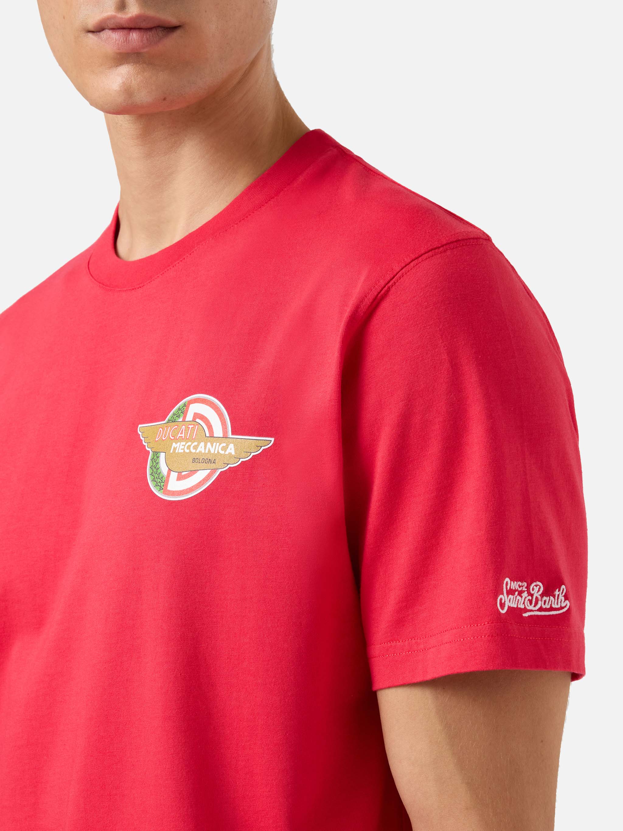 Cotton T-shirt with Ducati Meccanica logo print | DUCATI MOTORS® SPECIAL EDITION - Image 2