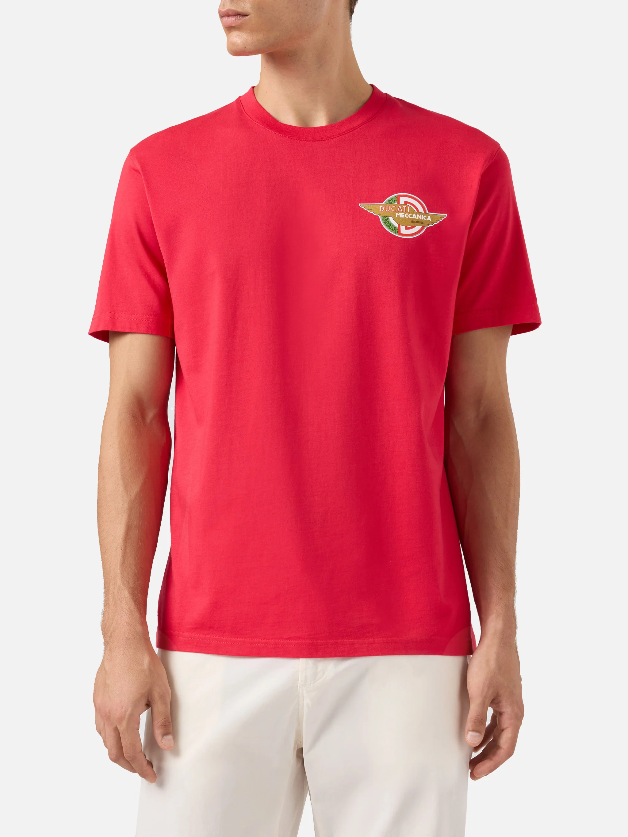 Cotton T-shirt with Ducati Meccanica logo print | DUCATI MOTORS® SPECIAL EDITION - Image 3