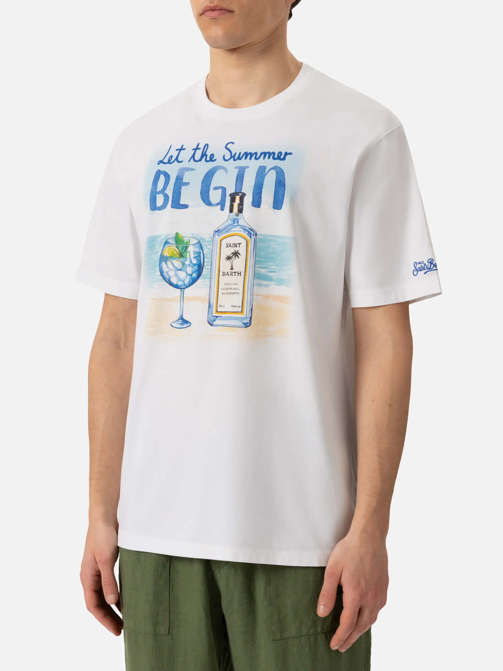 T-shirt with Let the summer be gin print - Image 3