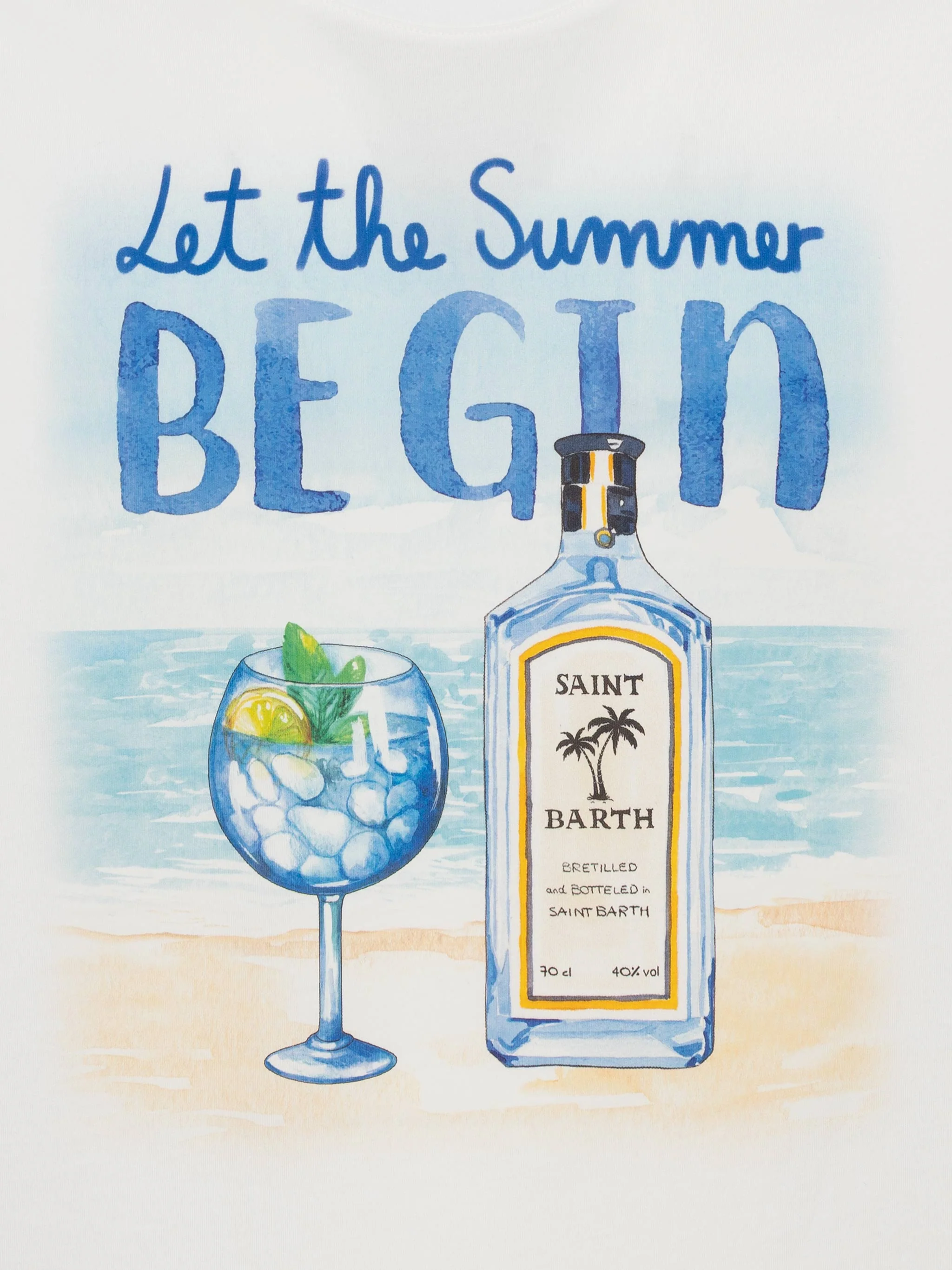 T-shirt with Let the summer be gin print - Image 5