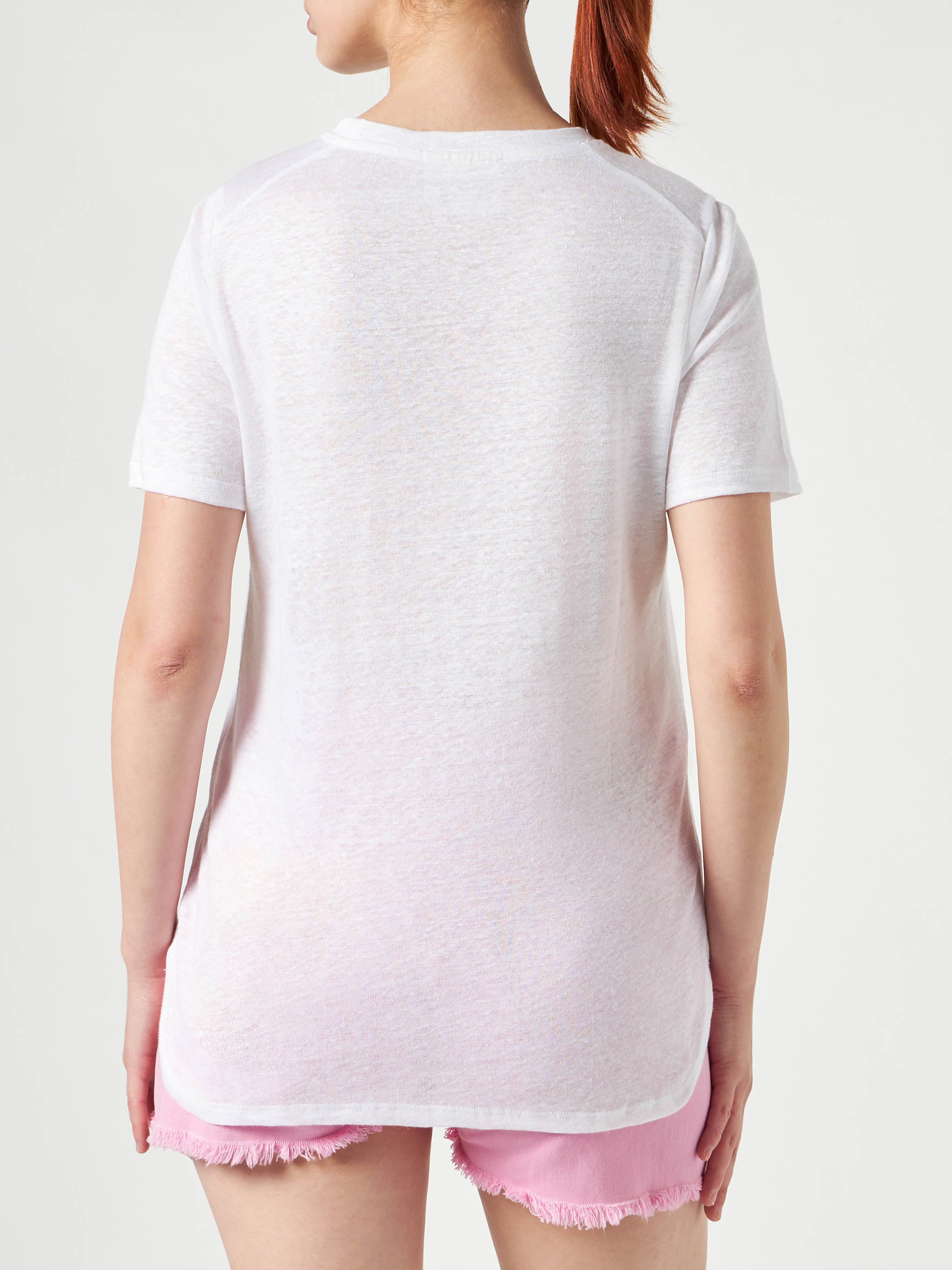 Cotton t-shirt with Love St. Barth embroidery - Image 3