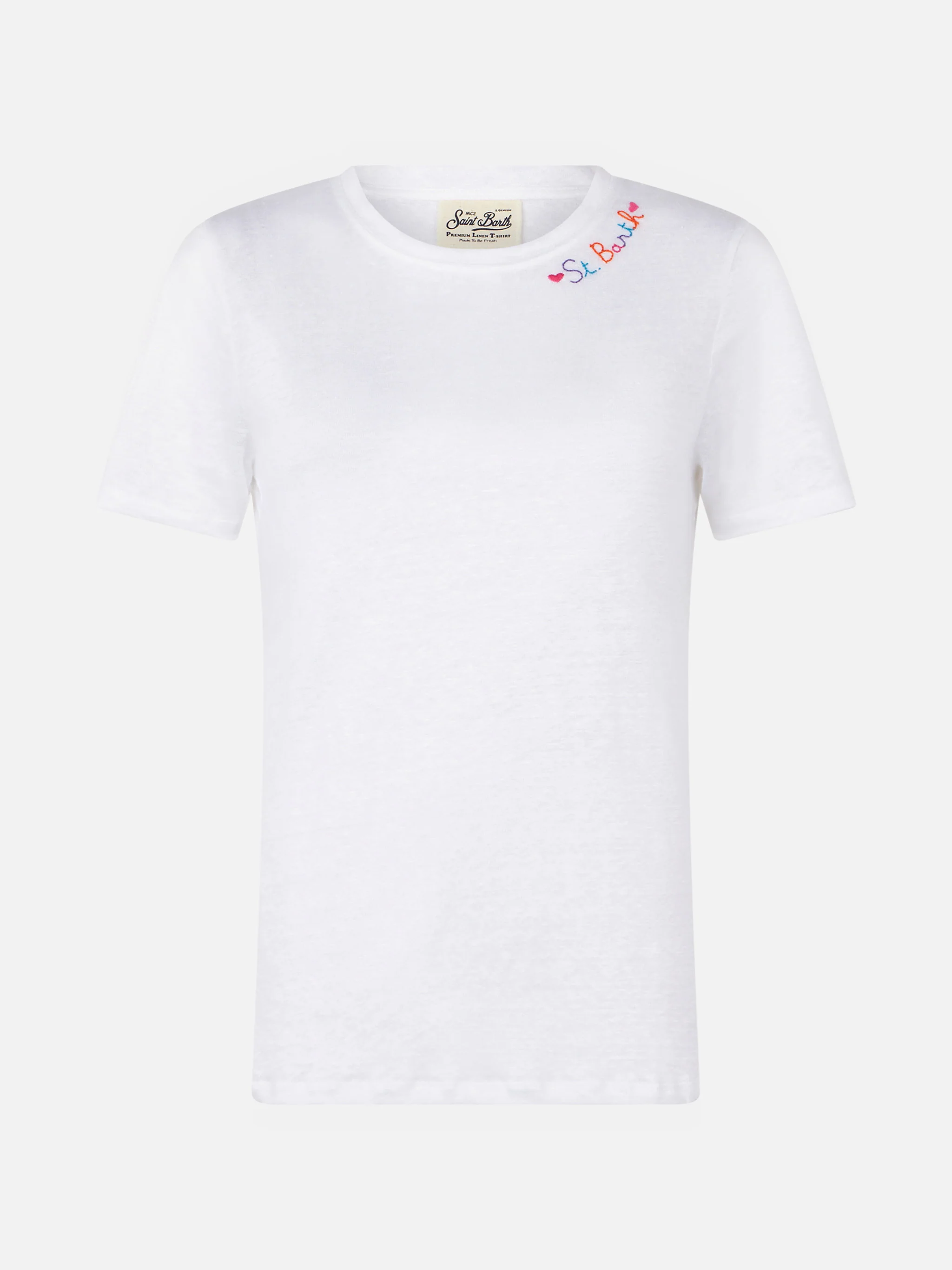 Cotton t-shirt with Love St. Barth embroidery - Image 4