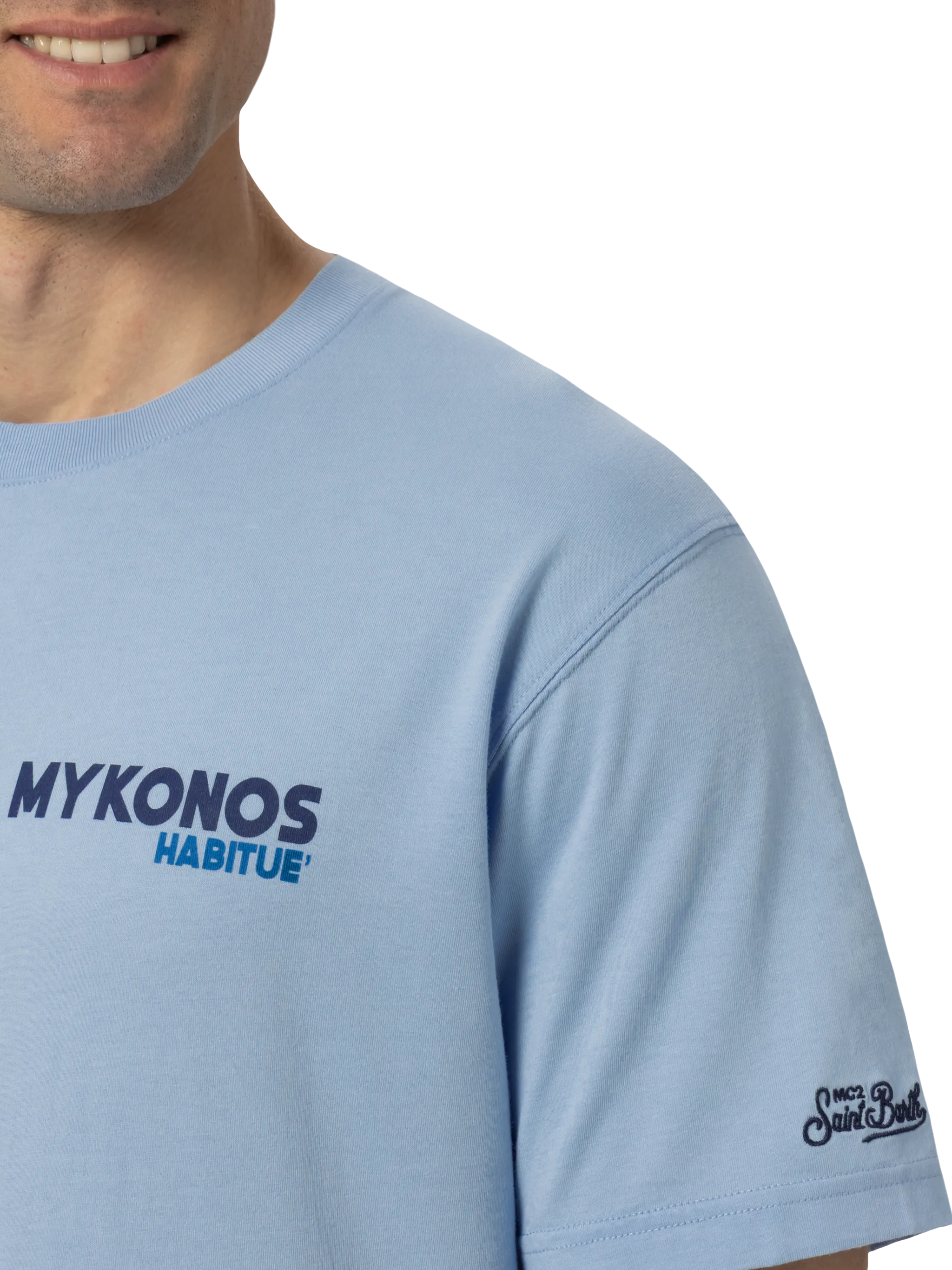 T-shirt with Mykonos postcard print - Image 2
