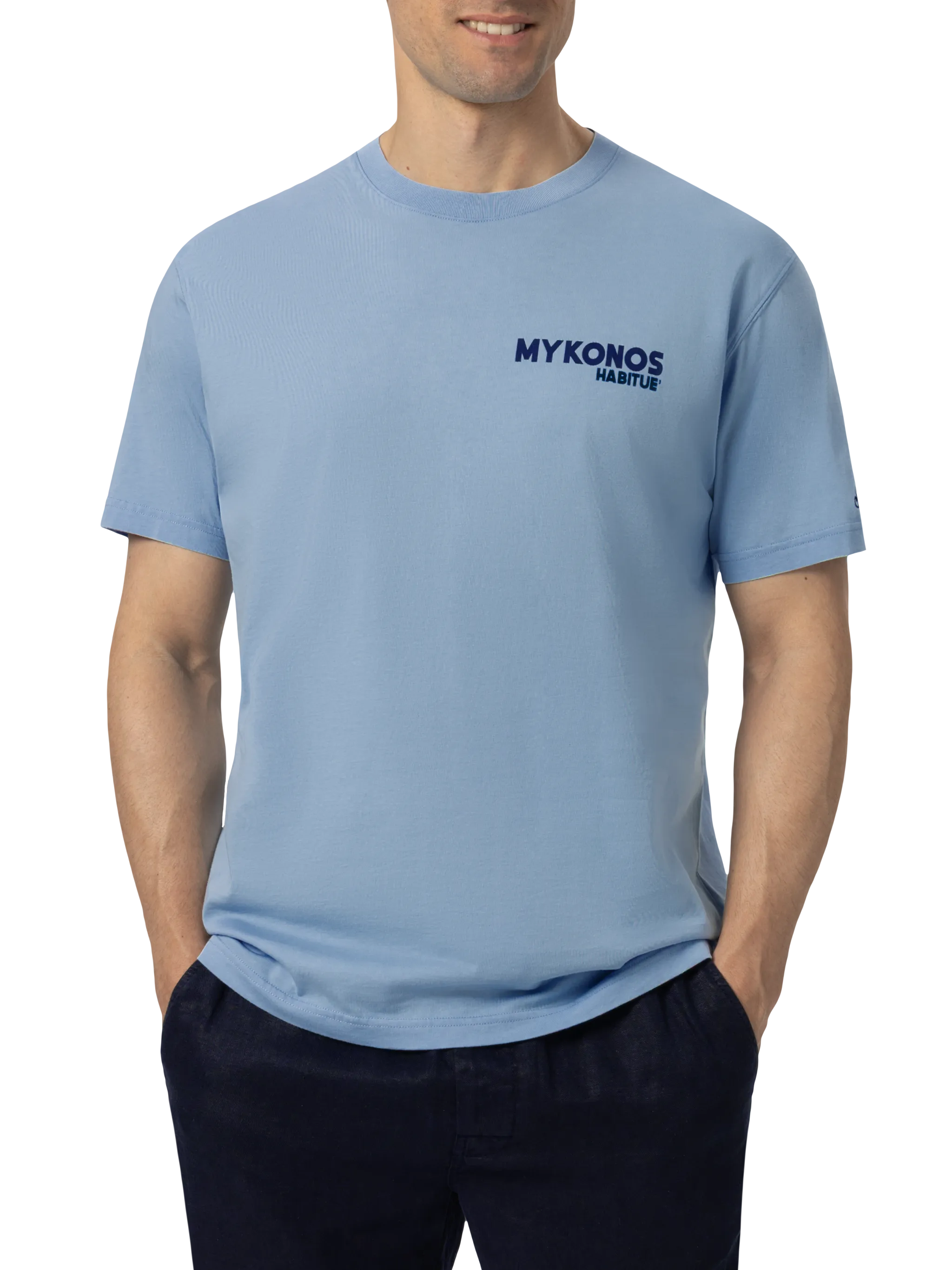 T-shirt with Mykonos postcard print - Image 3