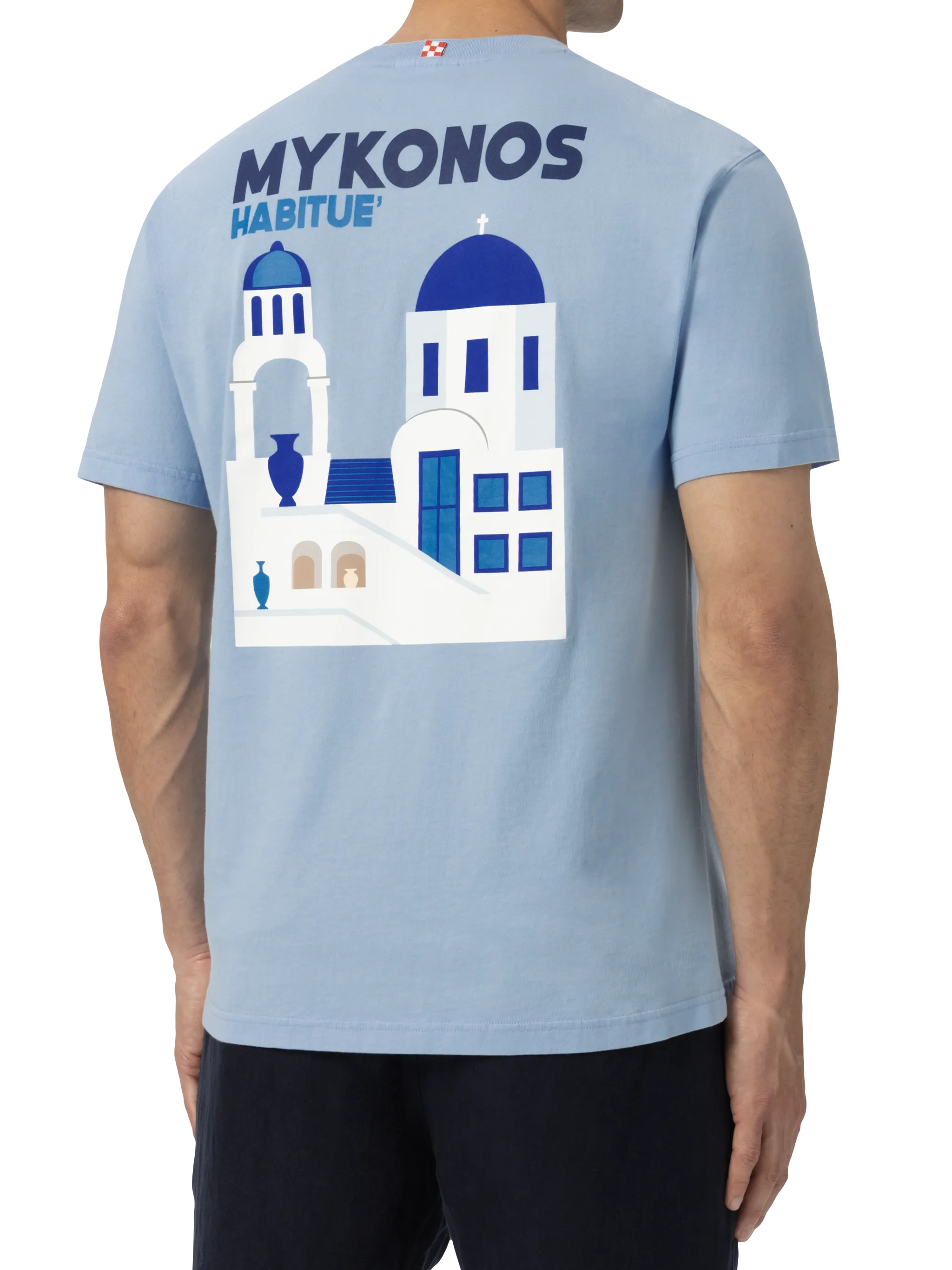 T-shirt with Mykonos postcard print - Image 4