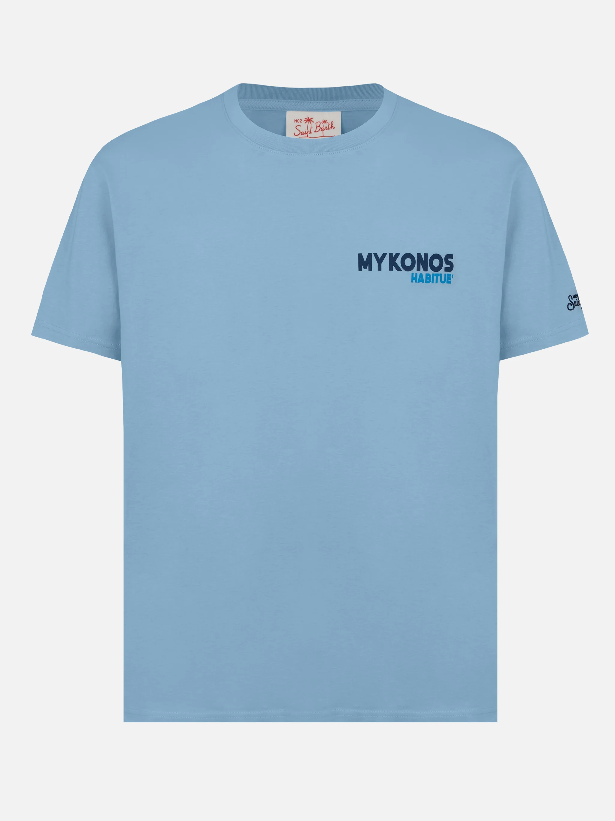 T-shirt with Mykonos postcard print - Image 5
