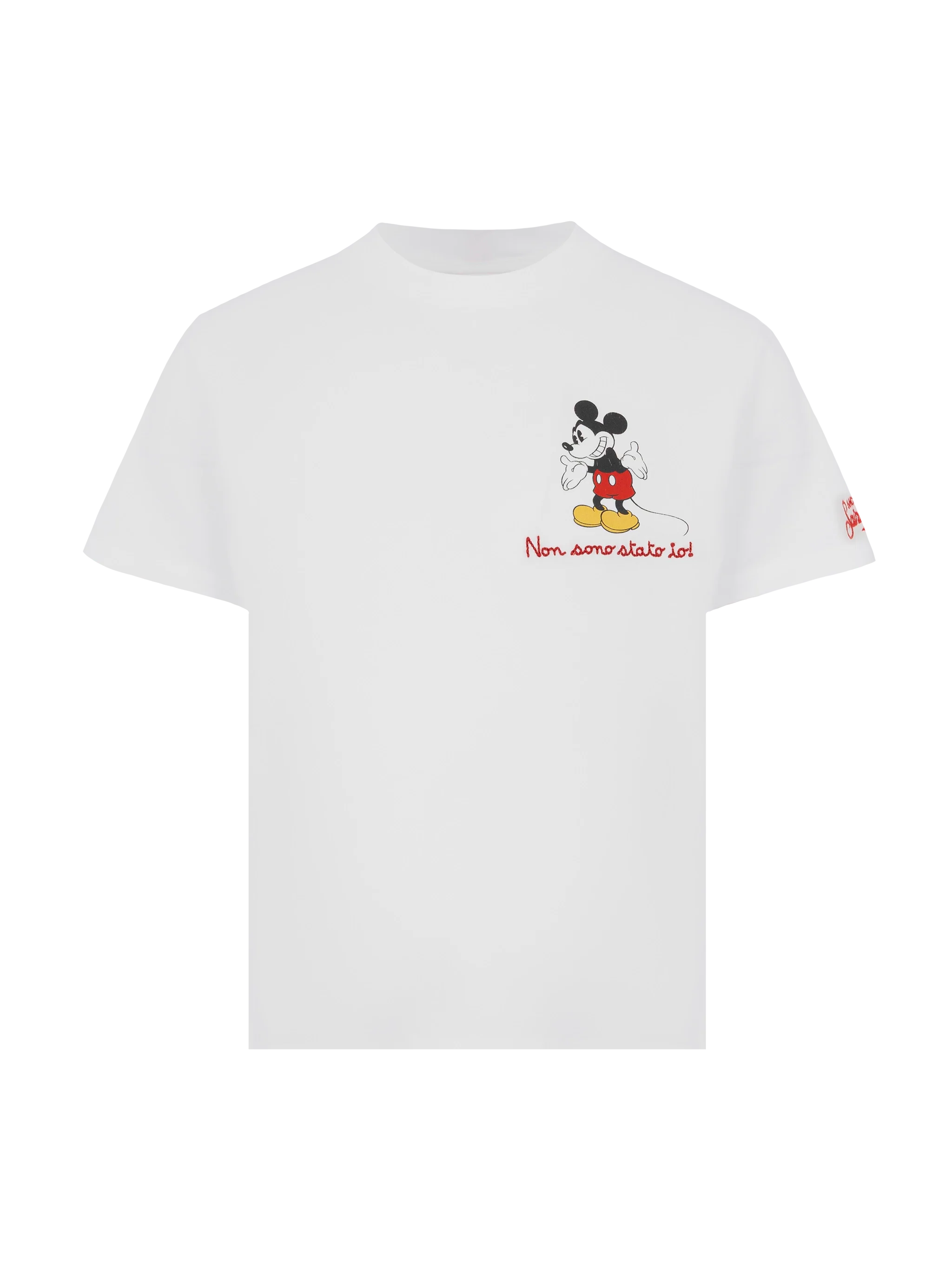 Cotton t-shirt with Non sono stato io! embroidery and Mickey Mouse print | DISNEY® SPECIAL EDITION