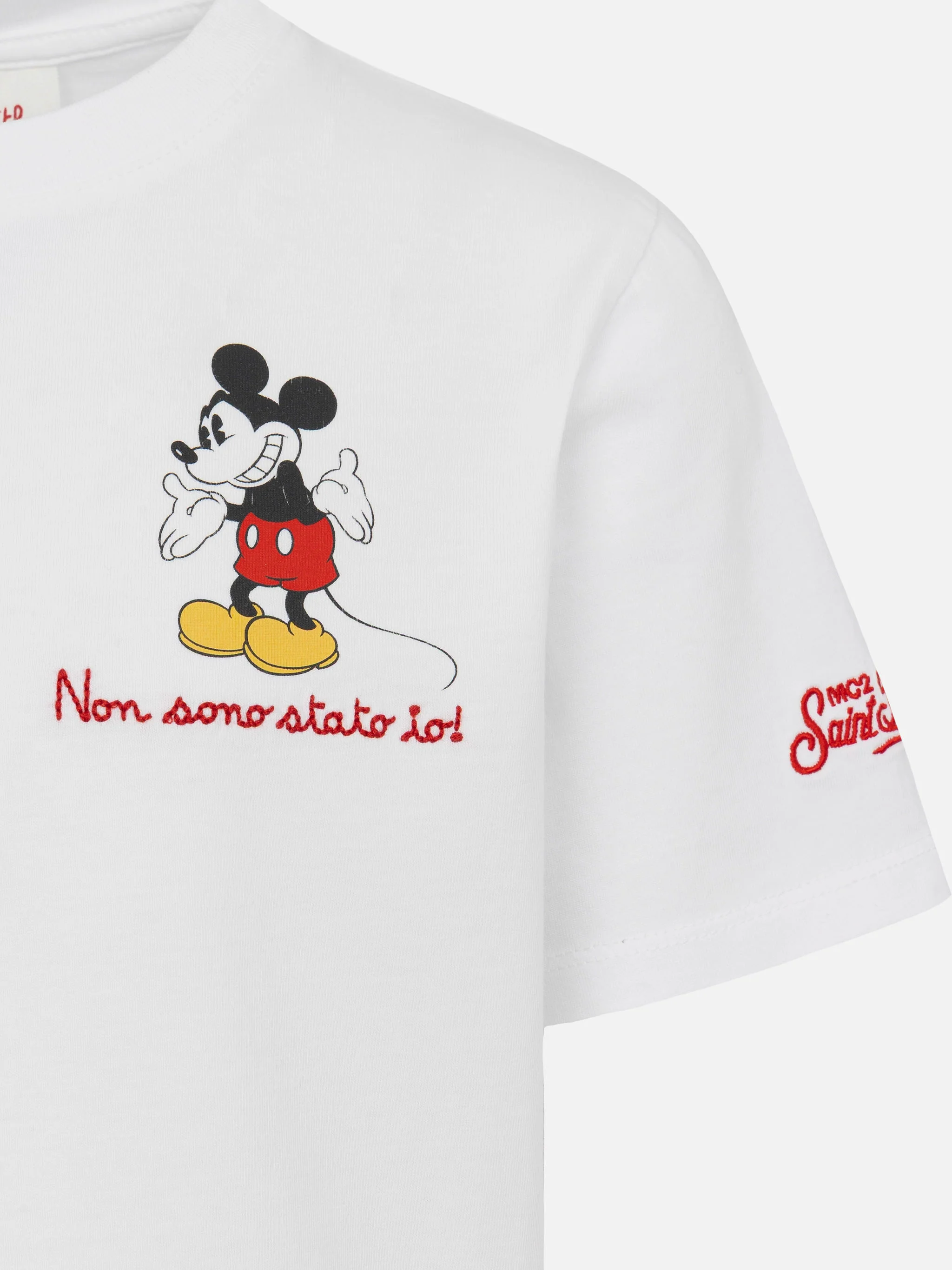 Cotton t-shirt with Non sono stato io! embroidery and Mickey Mouse print | DISNEY® SPECIAL EDITION - Image 3