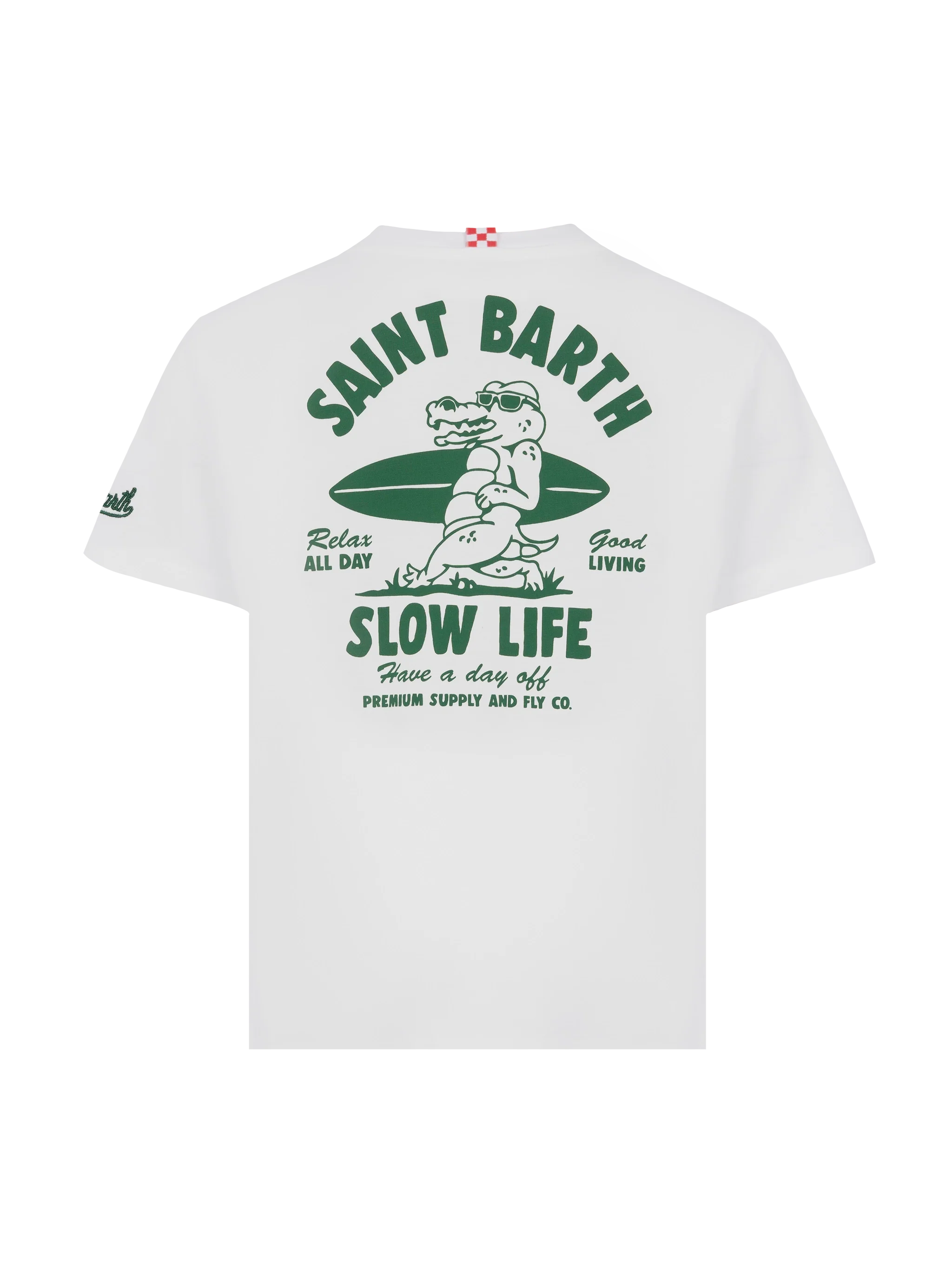 Cotton t-shirt with Saint Barth relaxed life print - Image 2