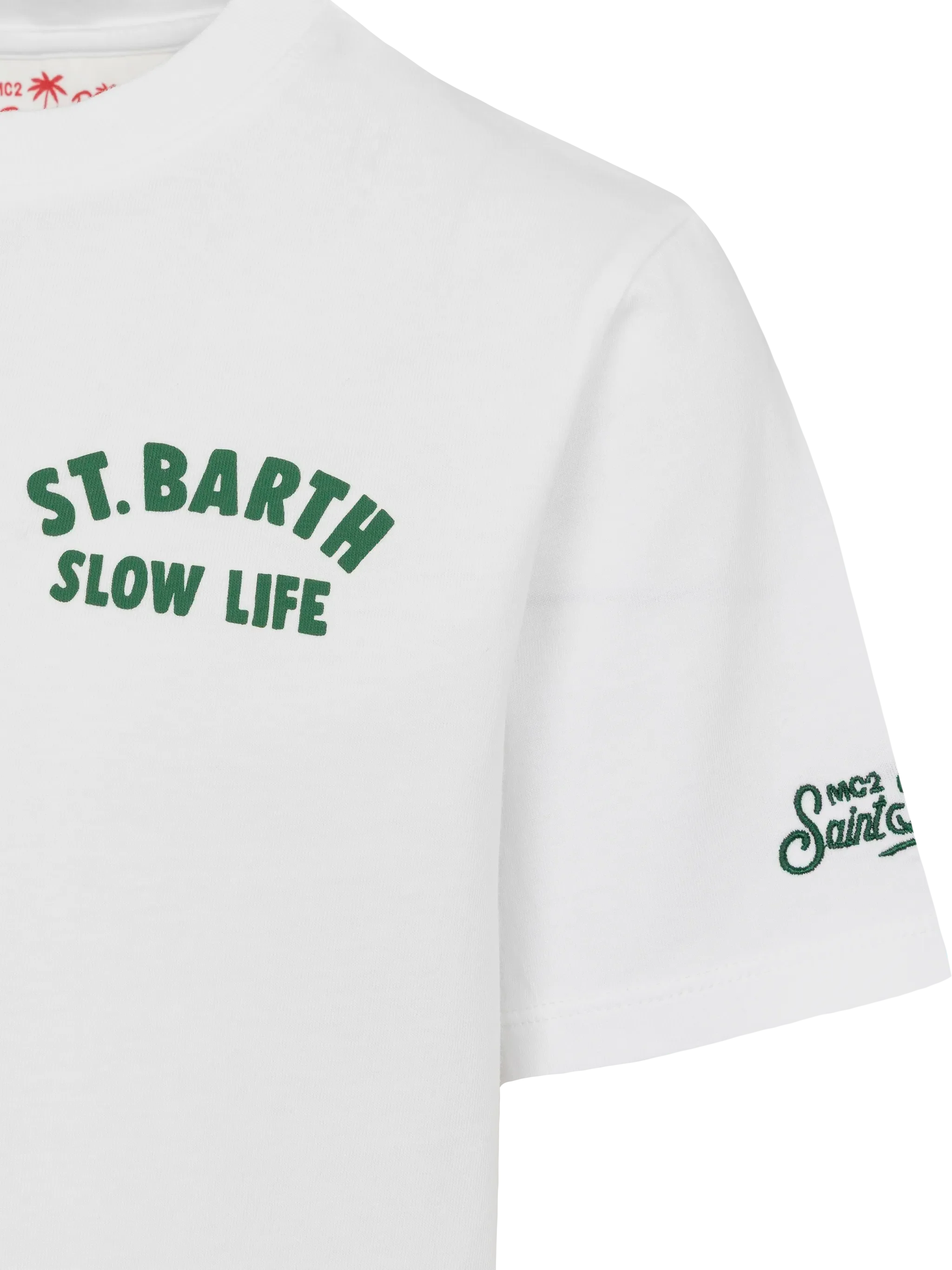 Cotton t-shirt with Saint Barth relaxed life print - Image 3
