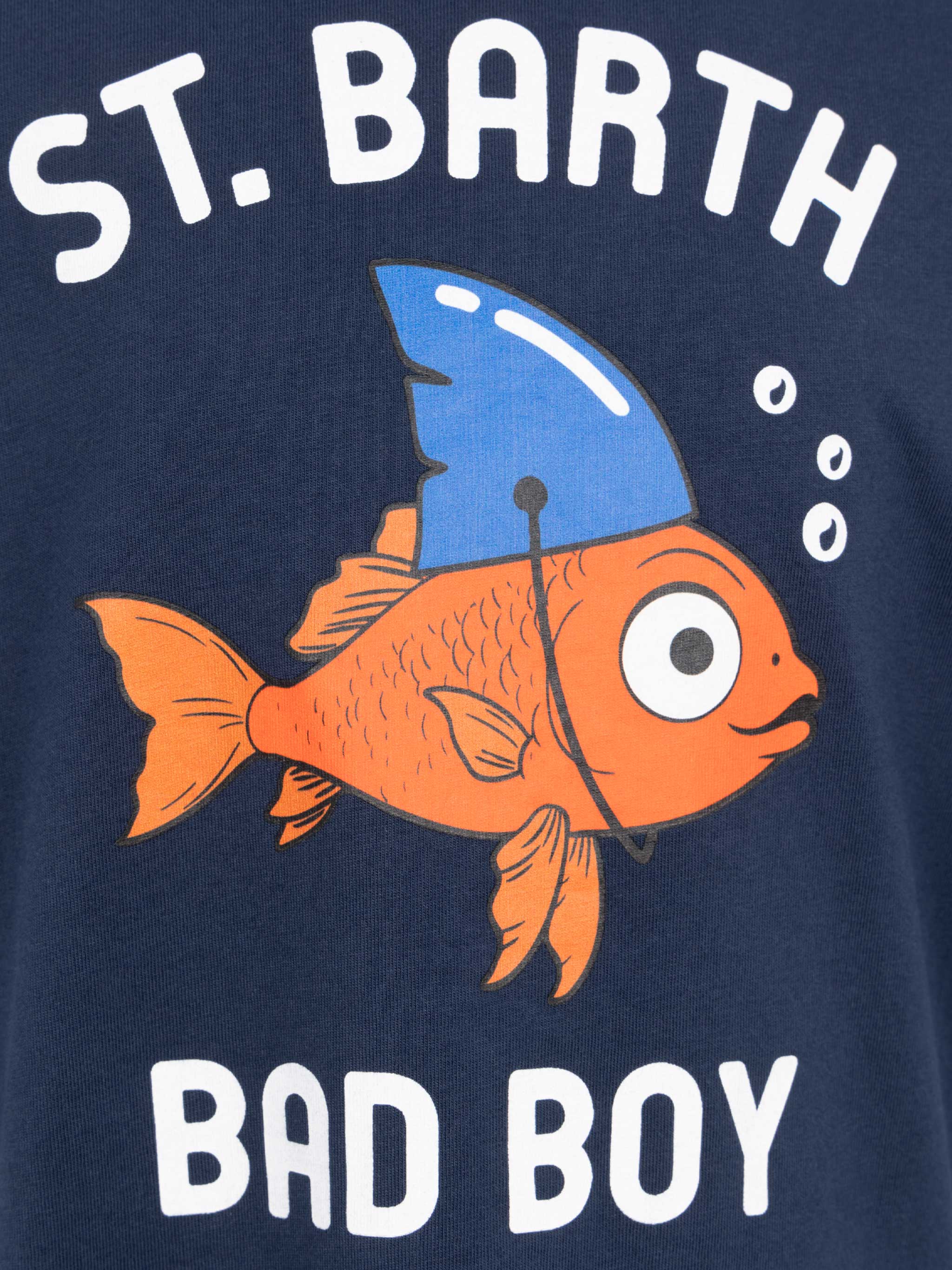 Cotton t-shirt with St. Barth Bad Boy print - Image 3