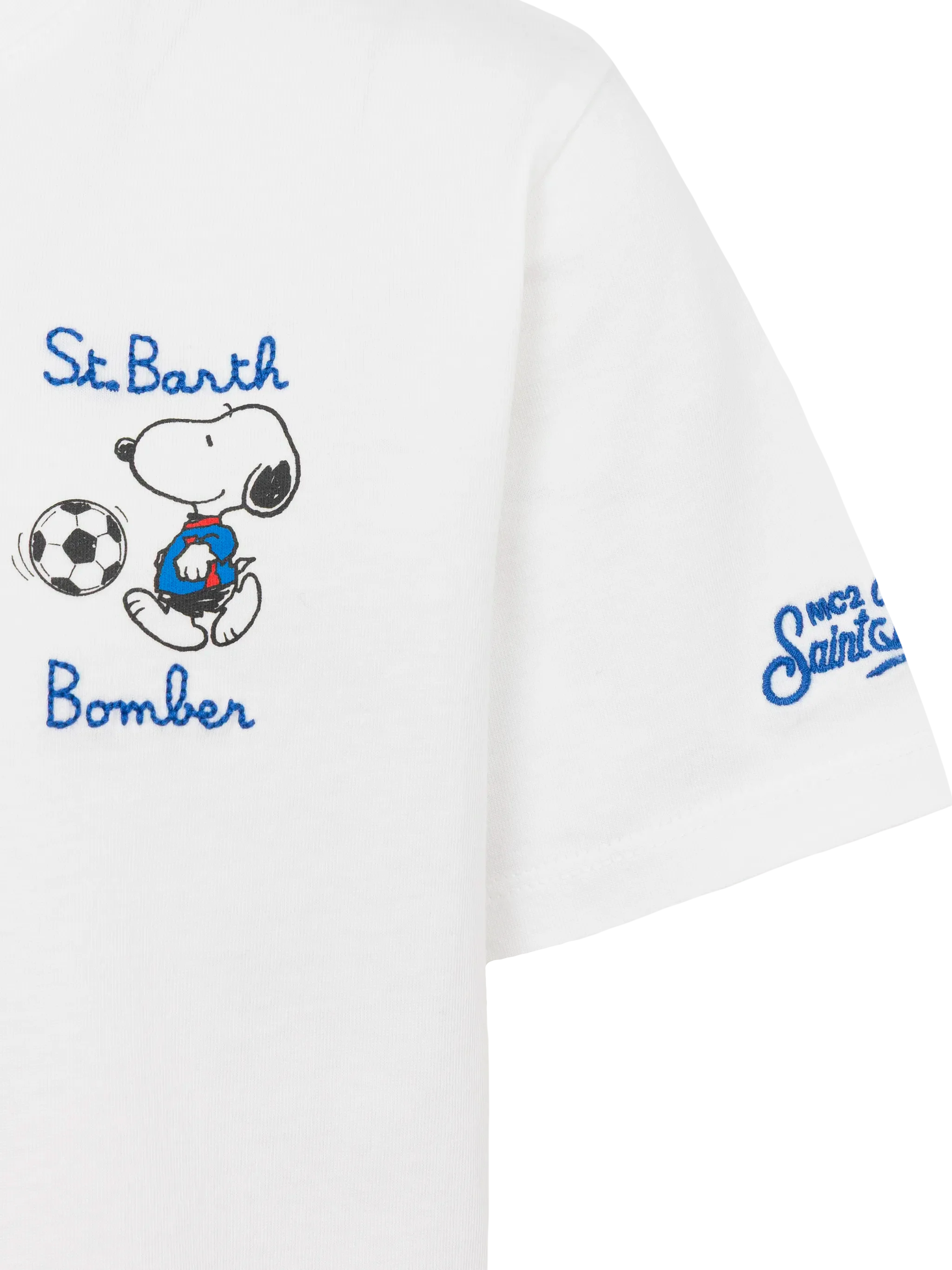 Cotton t-shirt with St. Barth bomber embroidery and Snoopy print | SNOOPY PEANUTS® SPECIAL EDITION - Image 3
