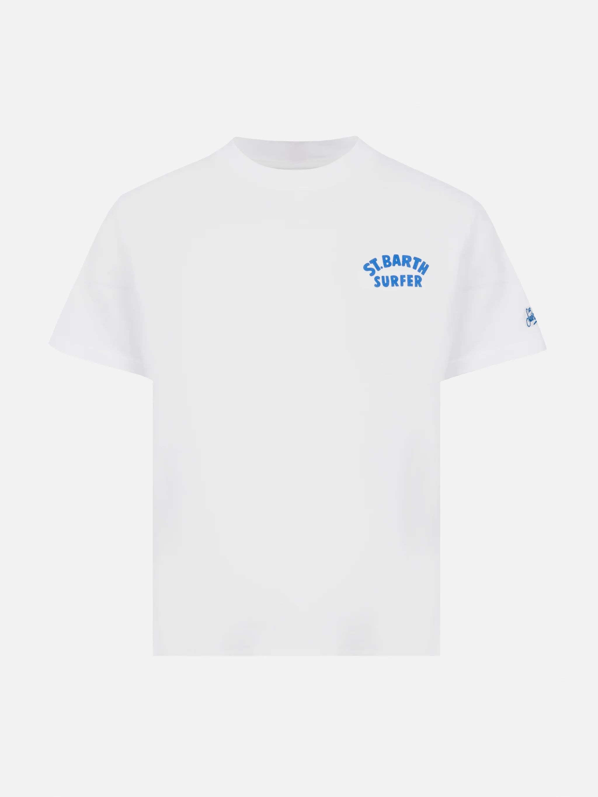 Cotton t-shirt with St. Barth surfer print - Image 2