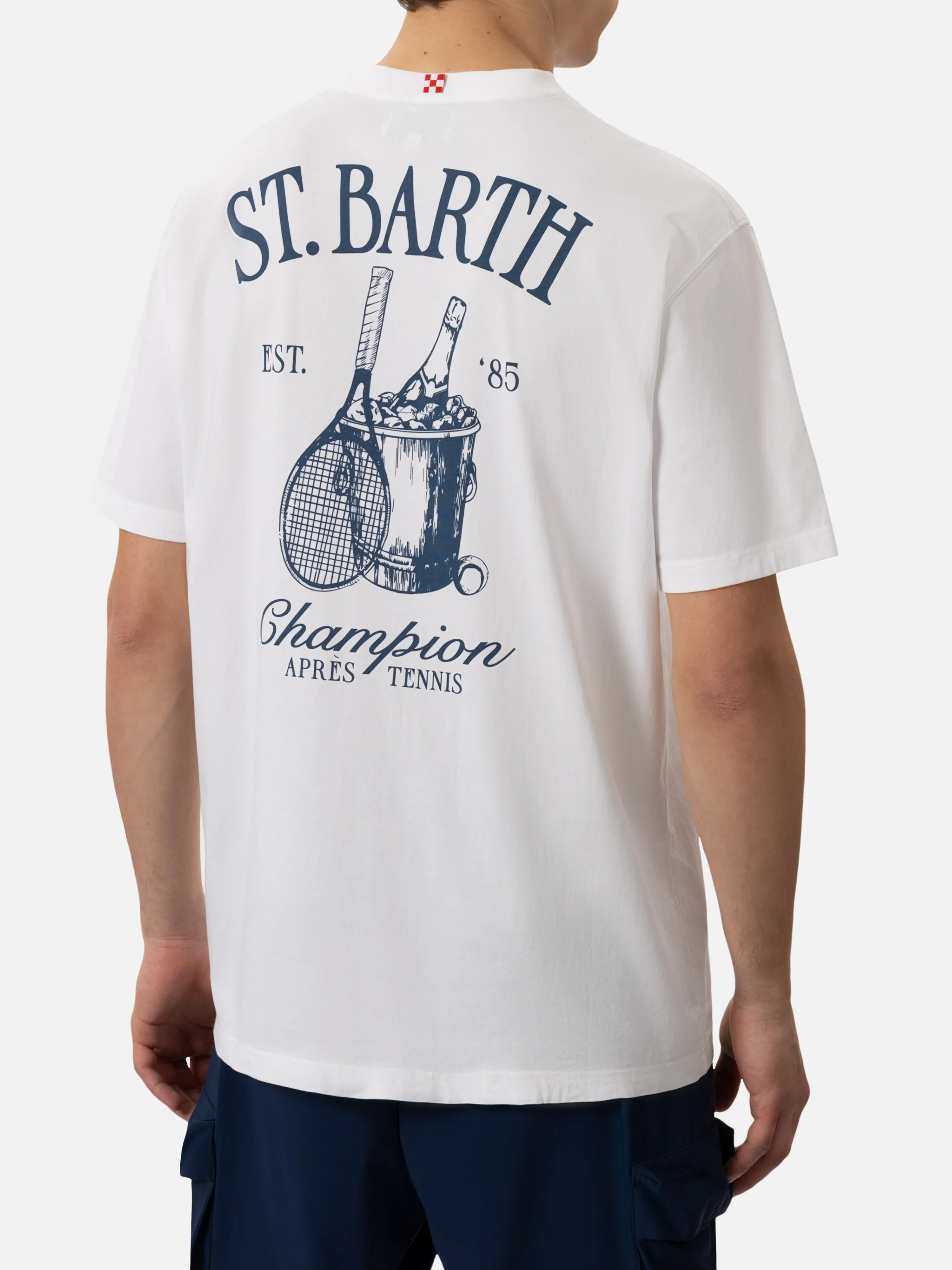 T-shirt with St. Barth tennis print - Image 2