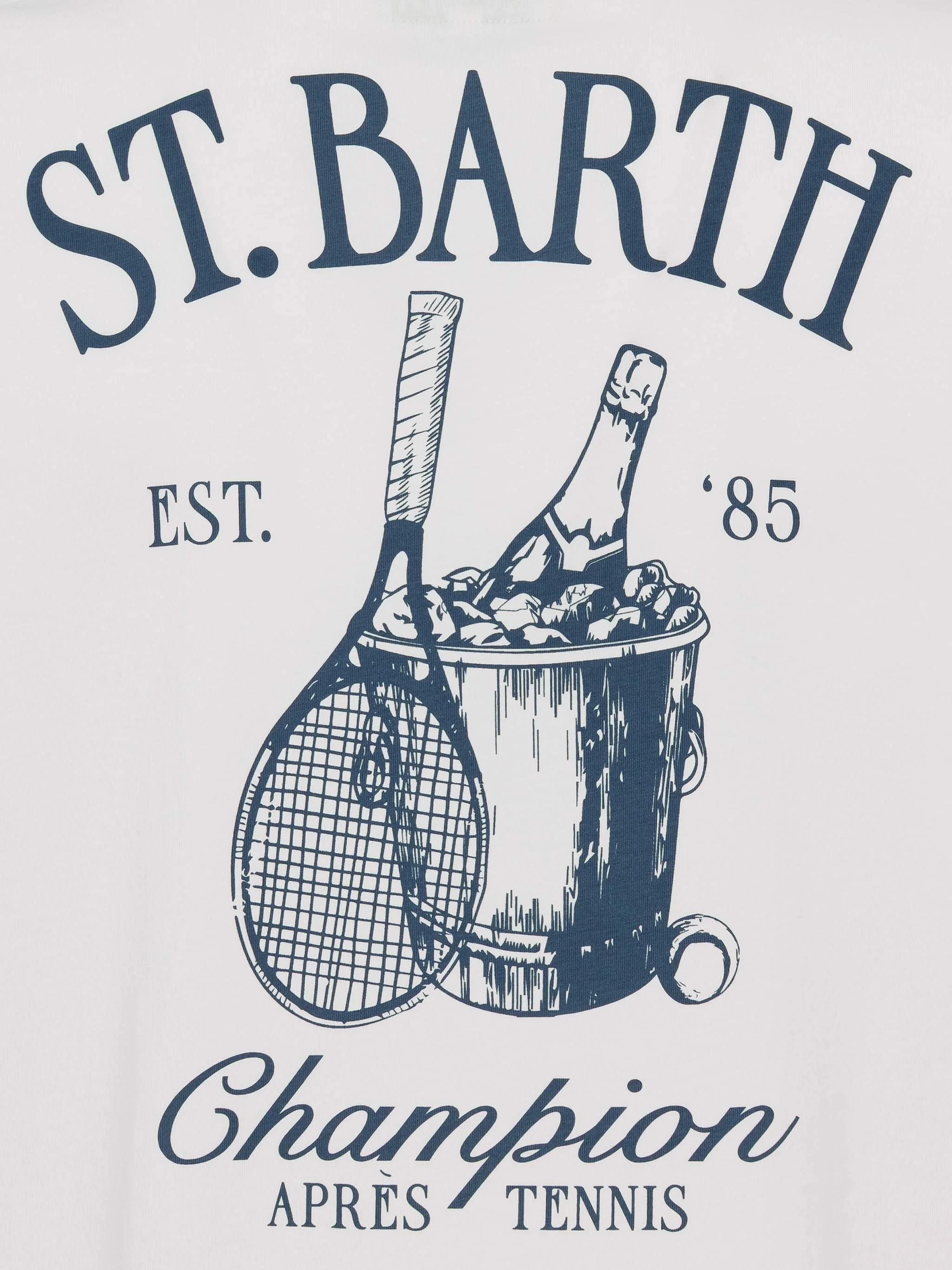 T-shirt with St. Barth tennis print - Image 5