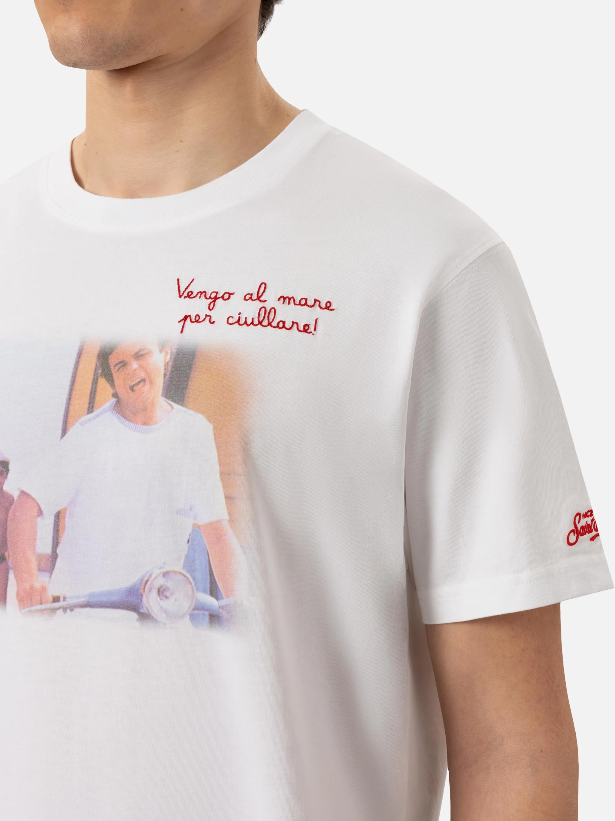 T-shirt with Vado al mare per... embroidery | Special Edition - Image 2