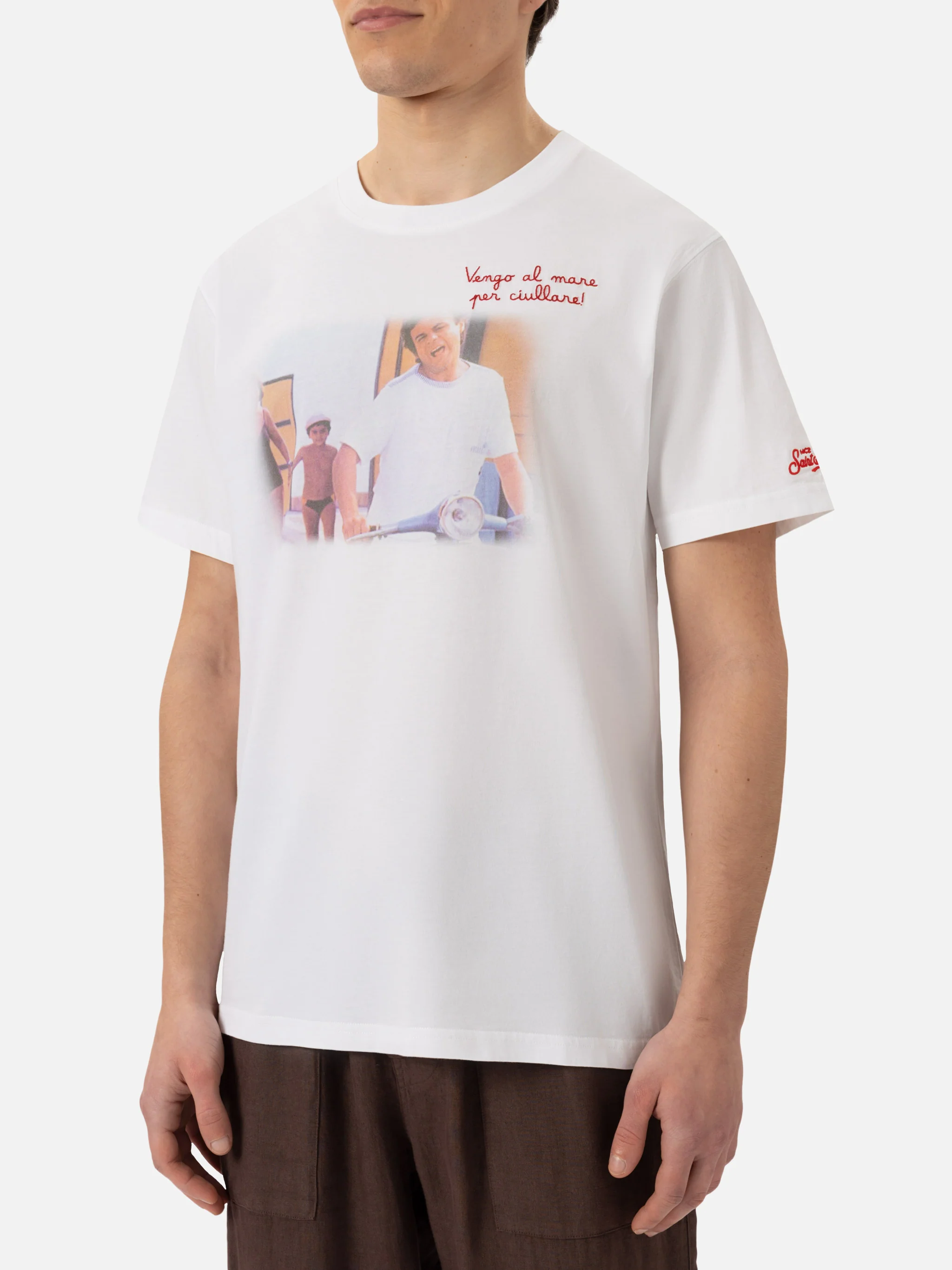 T-shirt with Vado al mare per... embroidery | Special Edition - Image 3