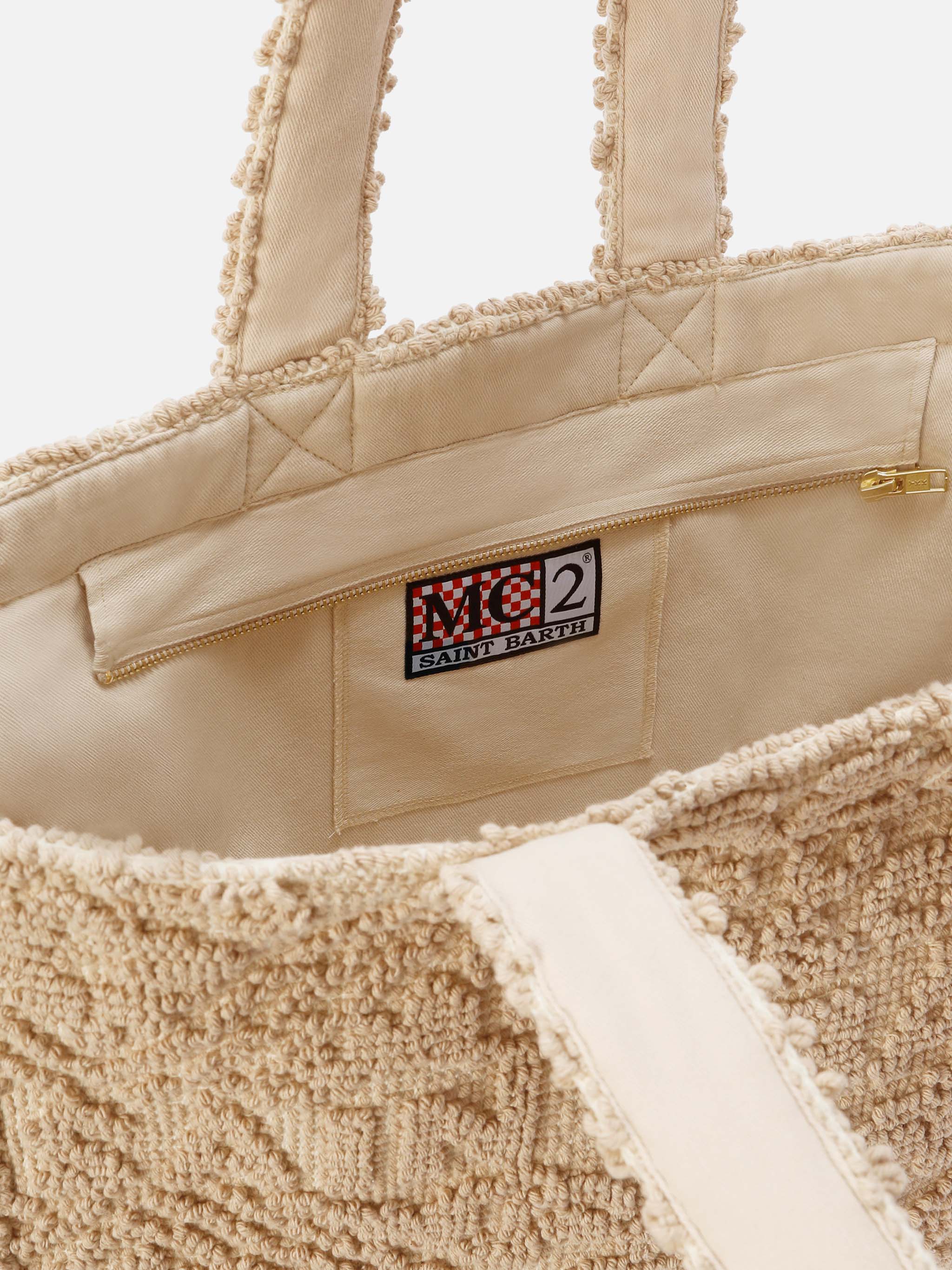 Cotton Tufting bag with raised embroidery - Image 4