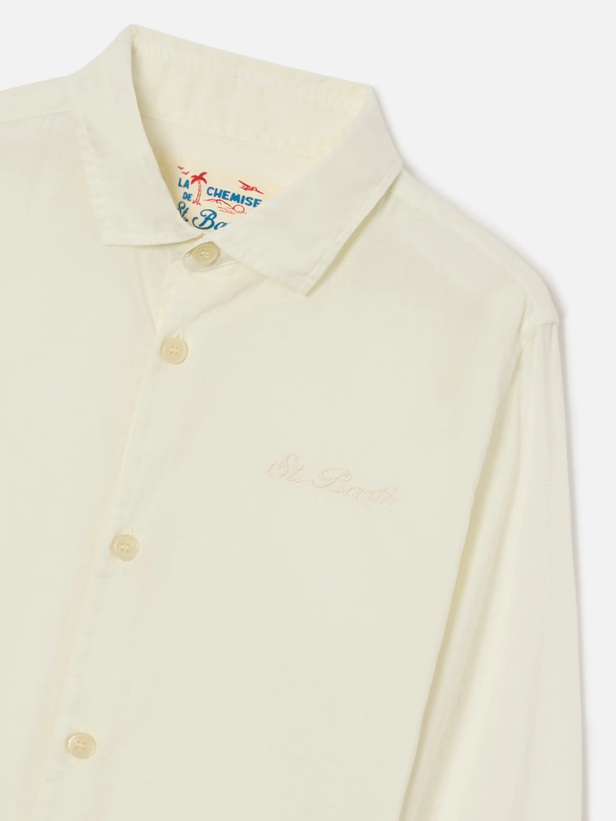 Cream Chemise Jr shirt in cotton voile - Image 2