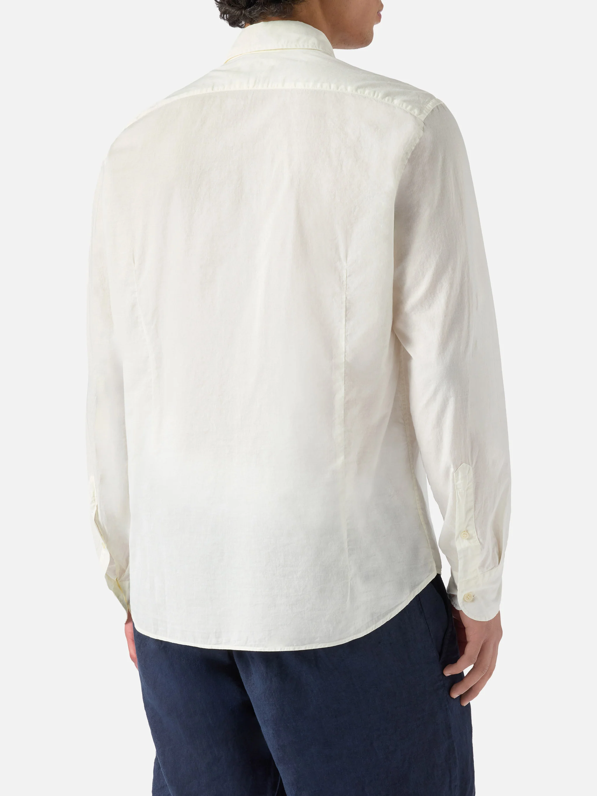 Cream Chemise Ice shirt in pure cotton voile - Image 3