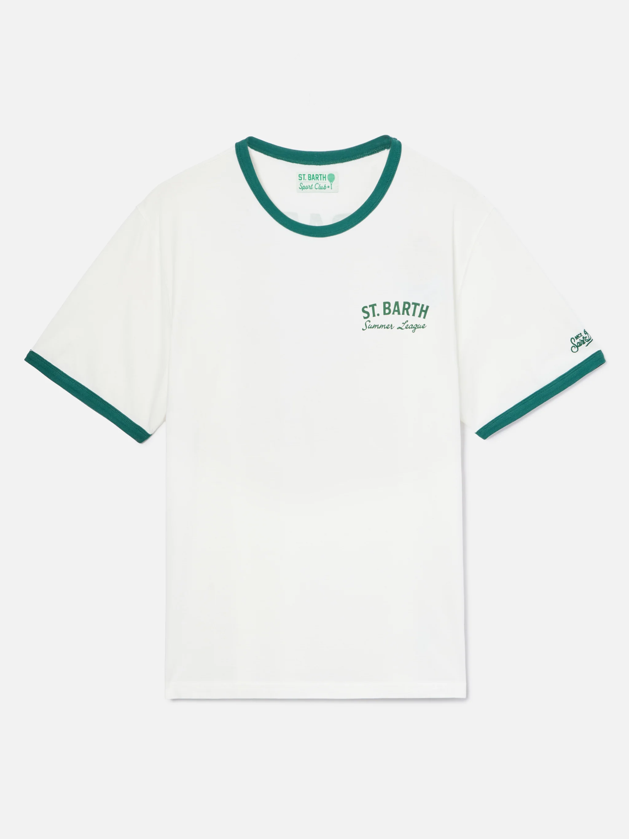 Cream Dean t-shirt with Tennis League print and maxi graphic on the back - Image 5
