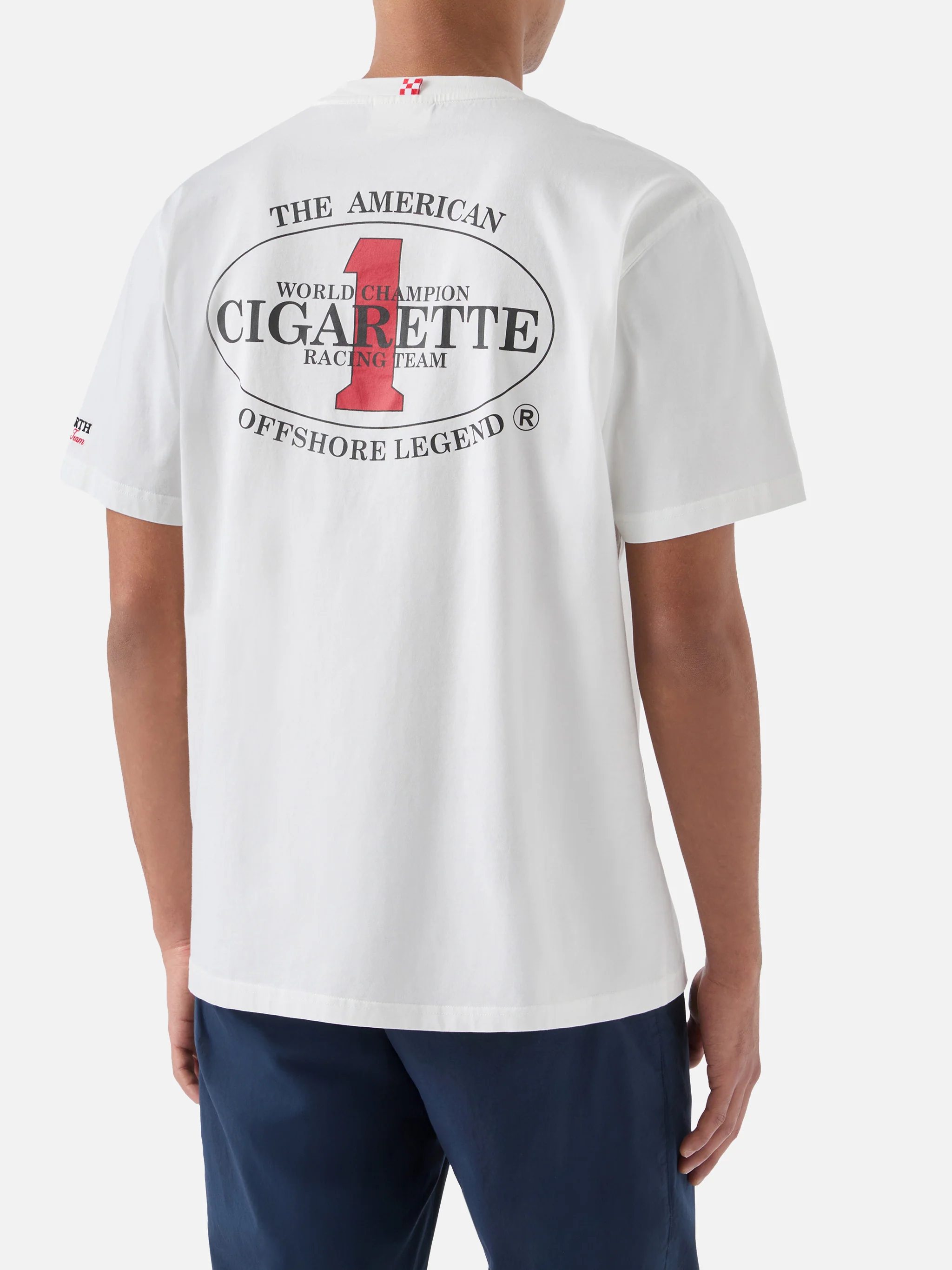 Cream Portland t-shirt with Cigarette Racing print | Special Edition - Image 4