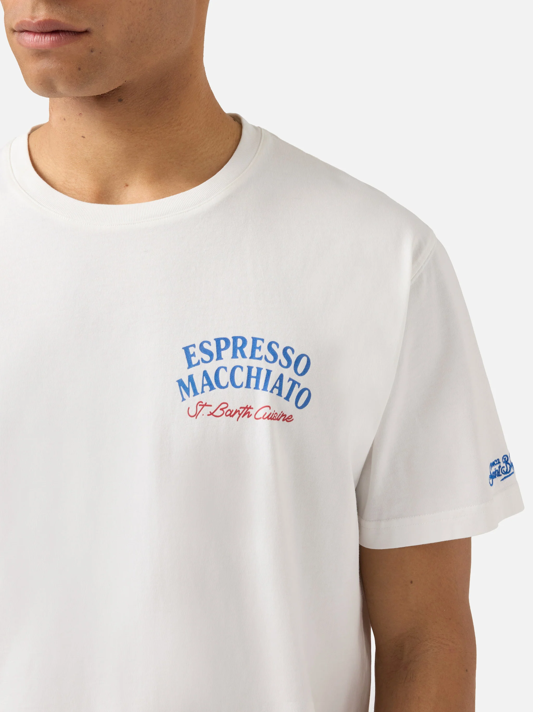 Cream Portland t-shirt with Espresso Macchiato print - Image 2