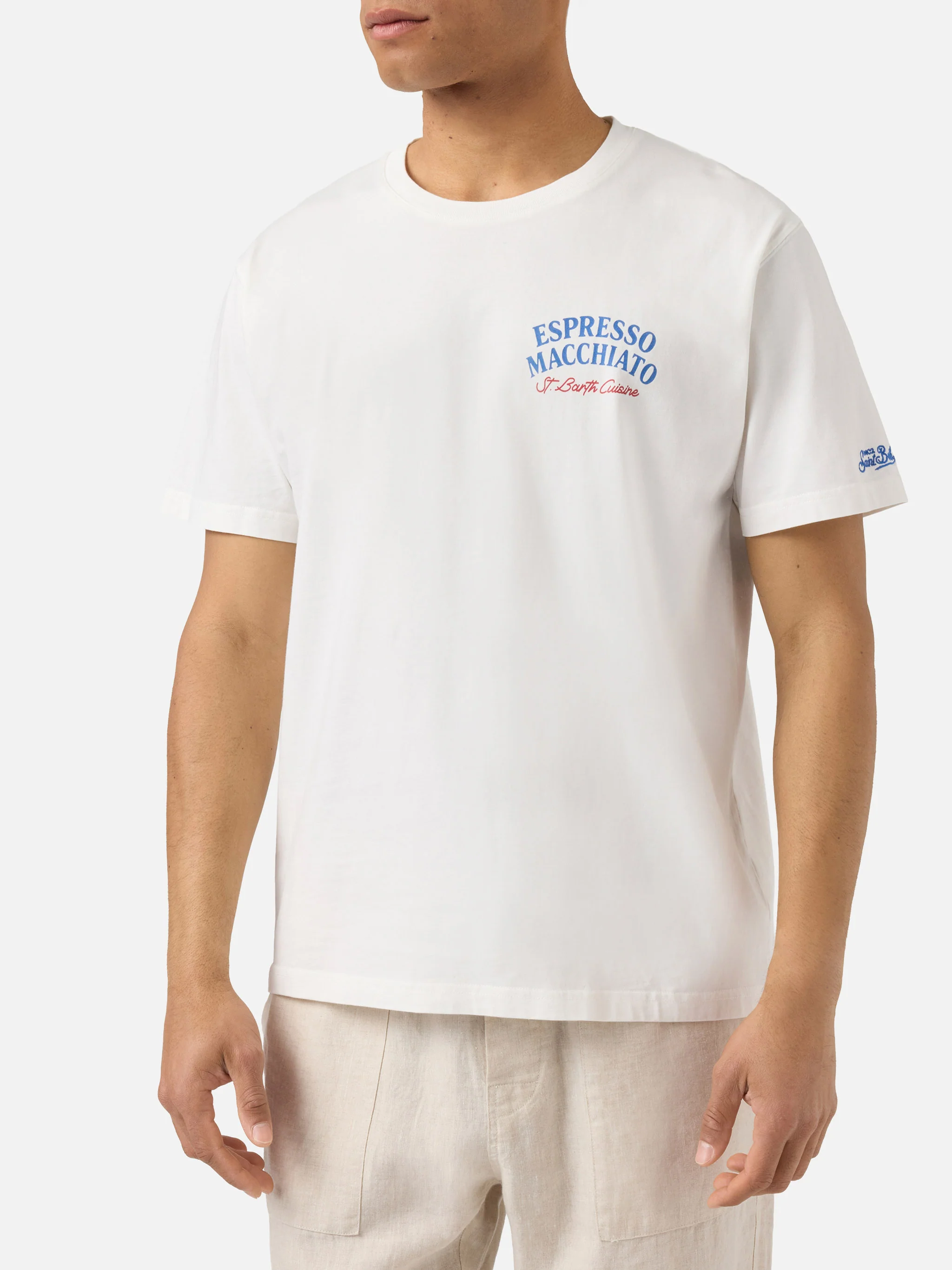 Cream Portland t-shirt with Espresso Macchiato print - Image 3
