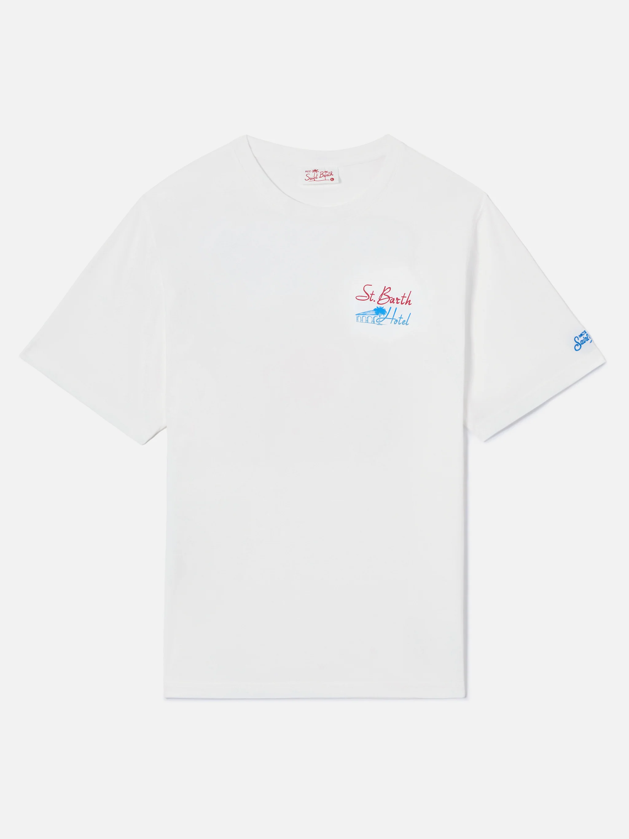 Cream Portland t-shirt with St. Barth Hotel print - Image 5