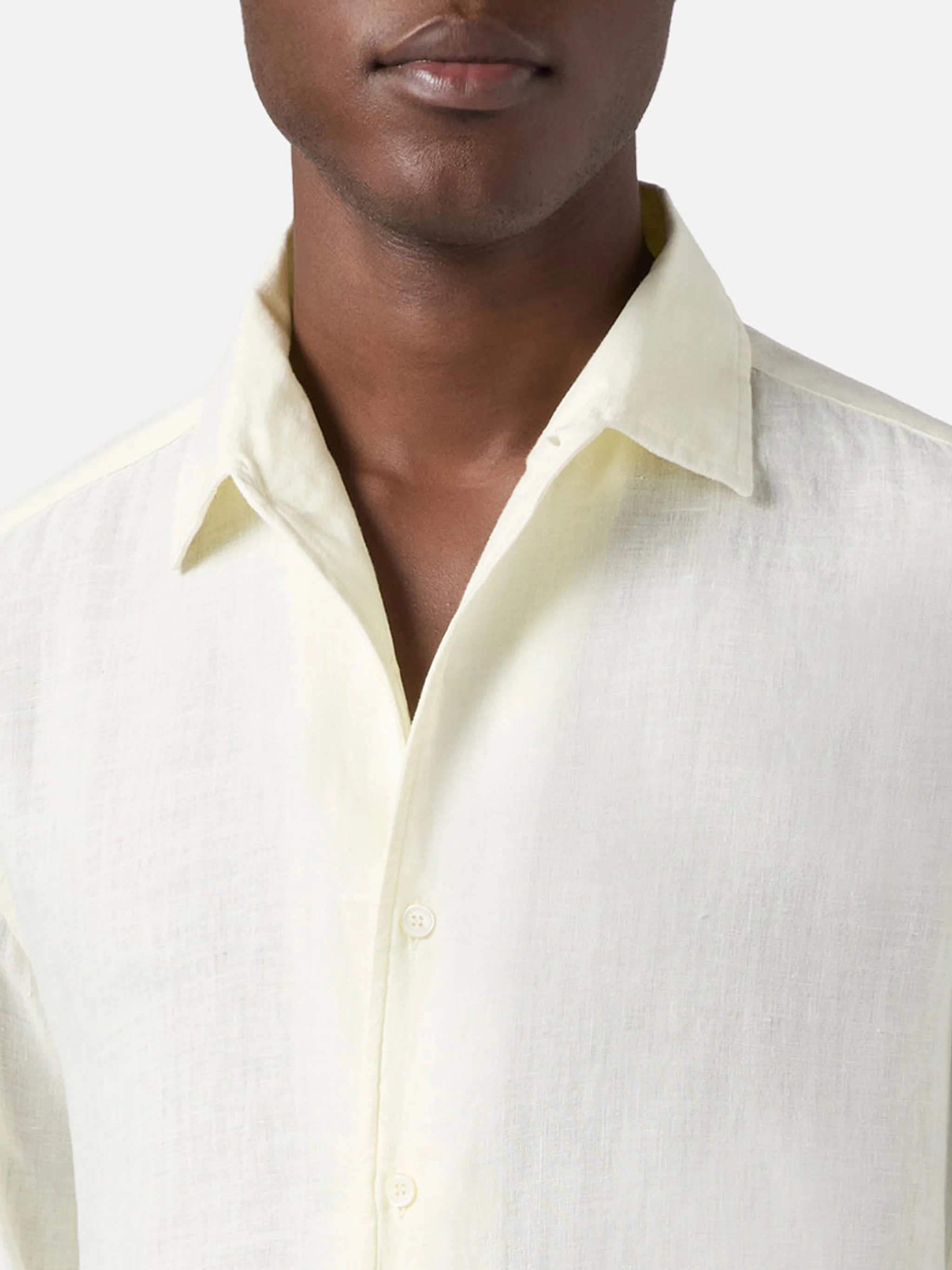 Cream Raphael shirt in pure linen - Image 2