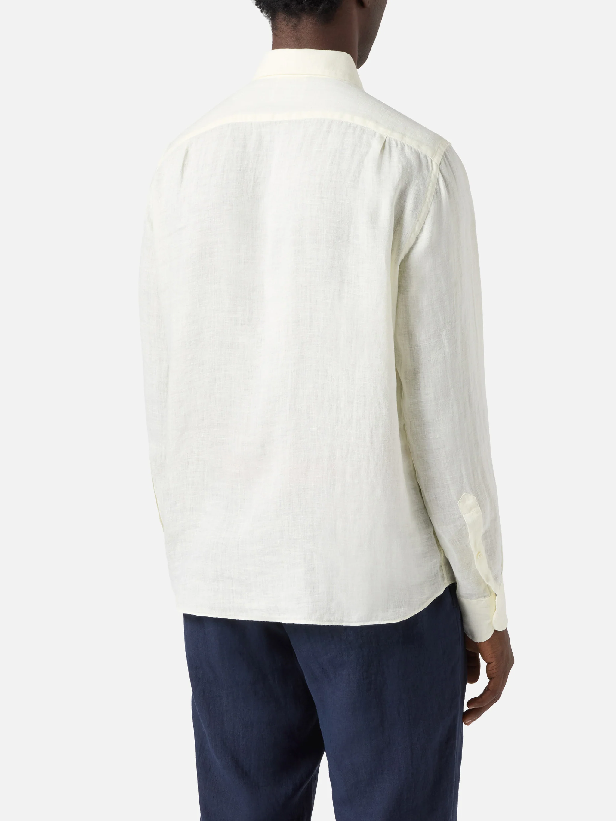 Cream Raphael shirt in pure linen - Image 4